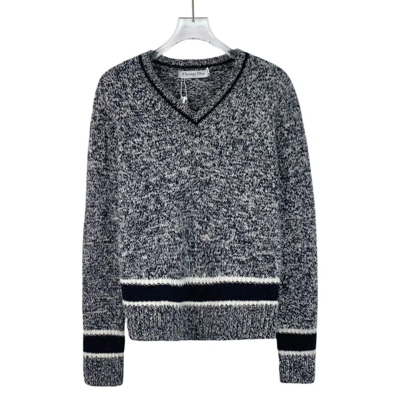 Dior Dior Gray Wool Women's Pullover Sweater 0089 Size XXS / US 00 / IT 34 - 1 Thumbnail