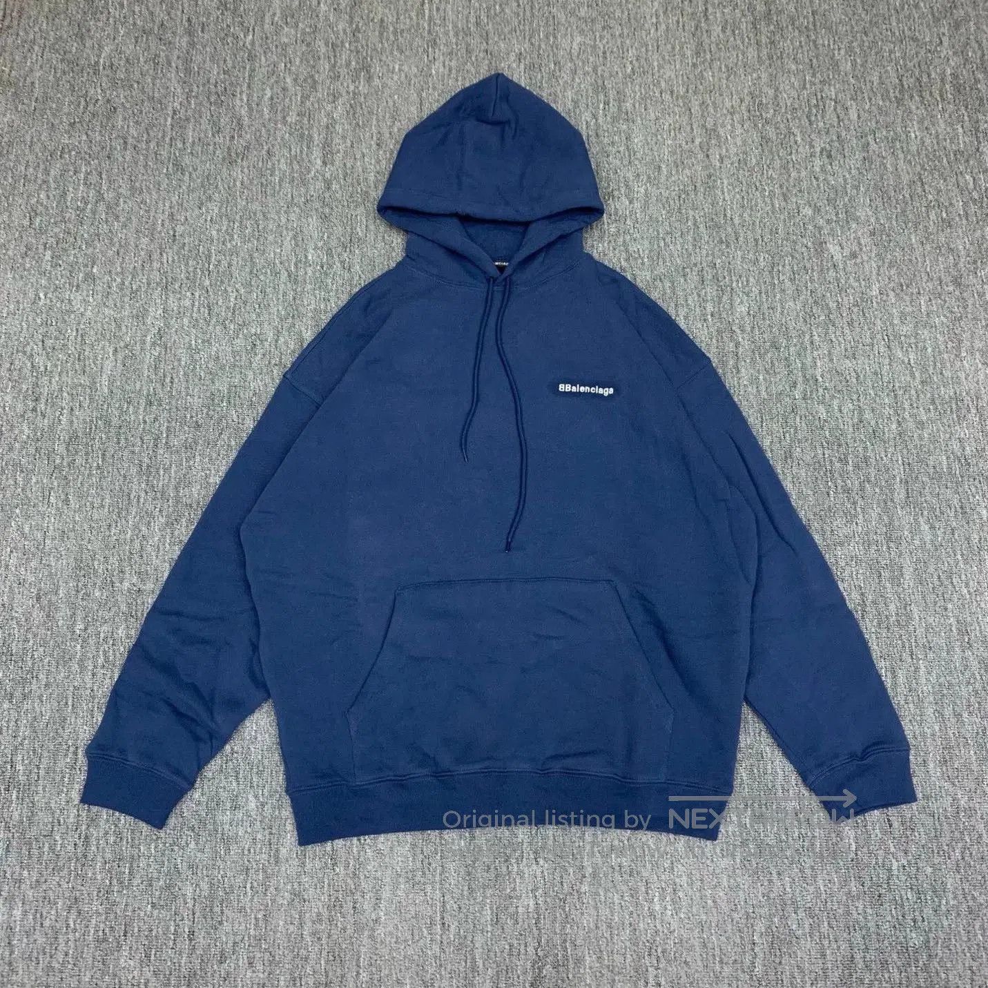 Balenciaga Balenciaga Blue Embroidered Logo Hoodie. Size US L / EU 52-54 / 3 - 1 Thumbnail