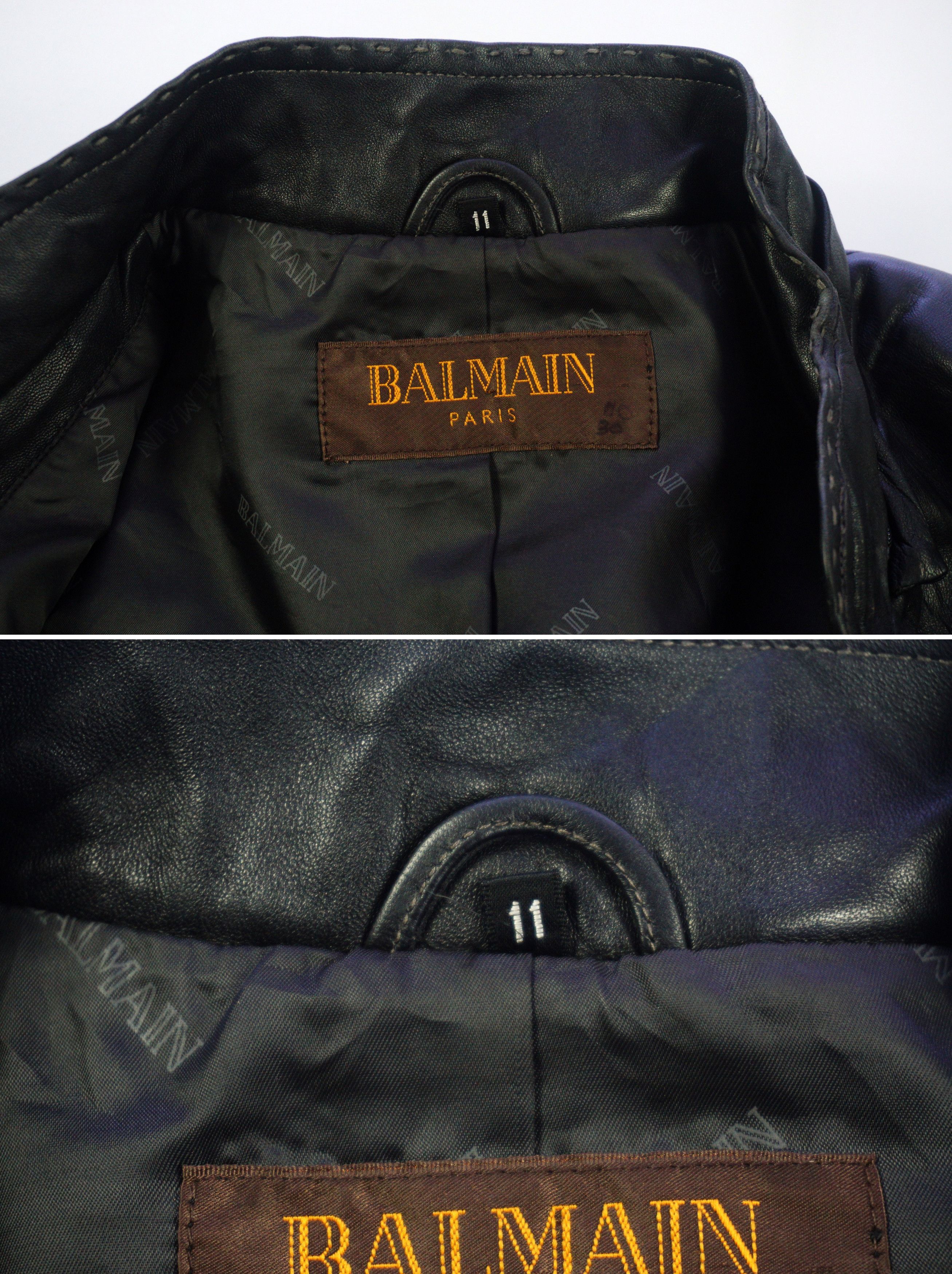 Balmain Balmain Paris Leather Women Size 11 Buttons Black Jacket Size XL / US 12-14 / IT 48-50 - 7 Thumbnail