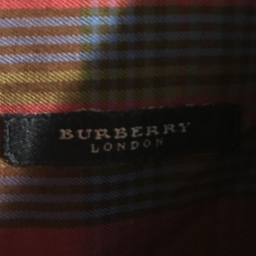 Burberry Burberry London Men’s M Red Plaid Long Sleeve Cotton Shirt Size US M / EU 48-50 / 2 - 2 Thumbnail
