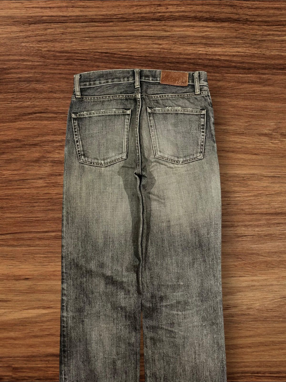Japanese Brand × Jun Takahashi × Uniqlo Vintage Japanese Brand Uniqlo Rusty Grey Washed Frayed Jeans Size US 28 / EU 44 - 5 Thumbnail