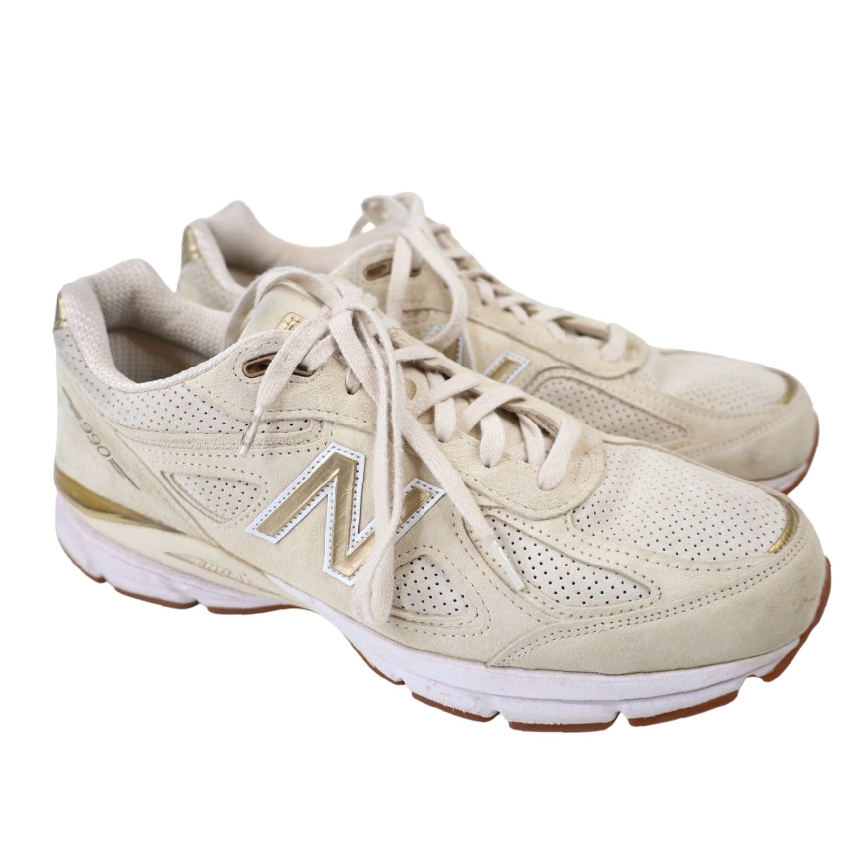 New Balance New Balance Sneakers 990v4 Angora Cream Gold Mens 12 Size US 12 / EU 45 - 2 Thumbnail