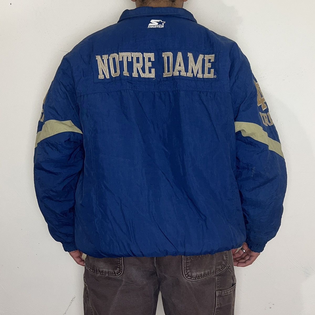 Starter × Vintage Vintage Notre Dame Starter Puffer Jacket Size US L / EU 52-54 / 3 - 9 Thumbnail