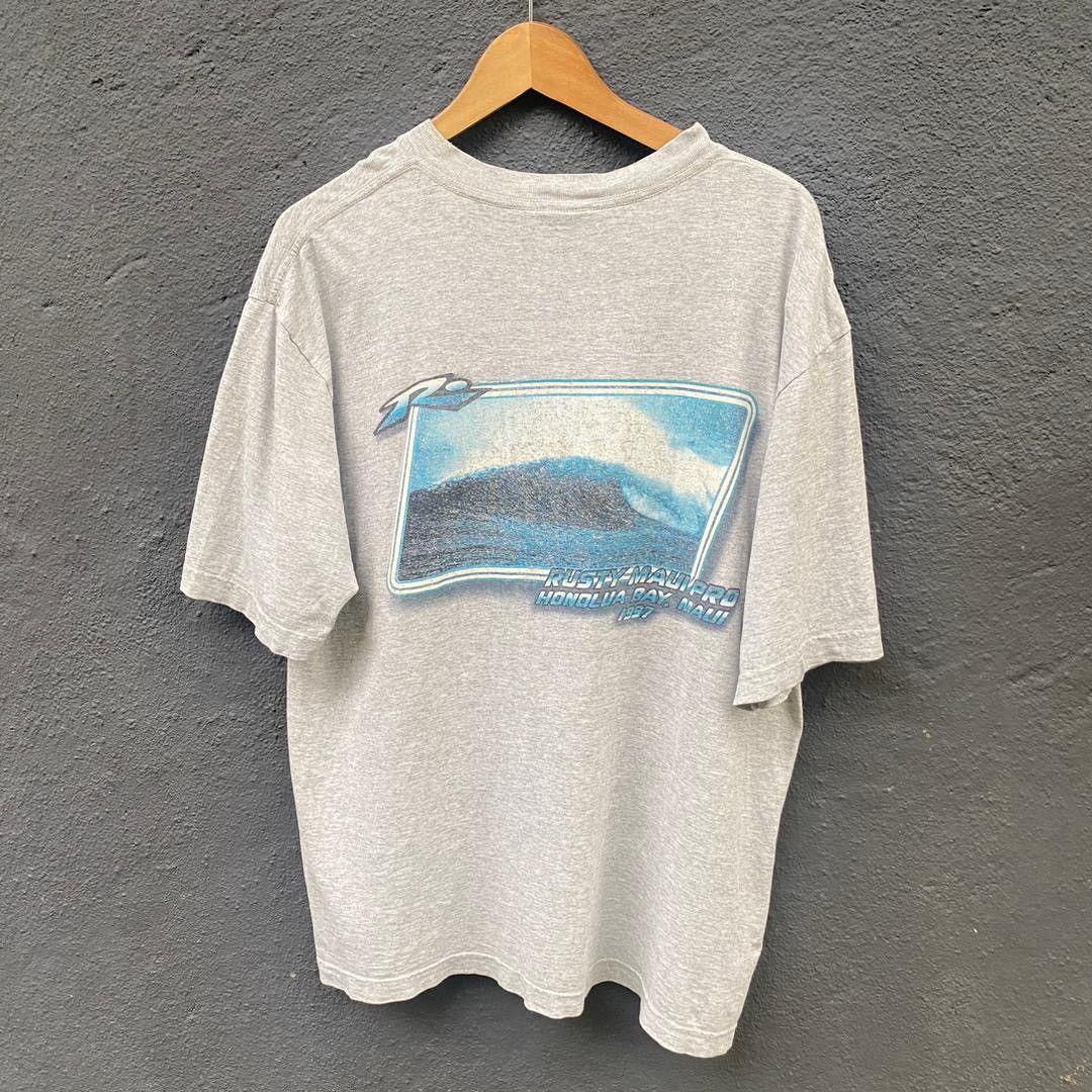Rusty Thrashed Faded Vintage 90s Rusty Surfing Tee Size US L / EU 52-54 / 3 - 1 Thumbnail