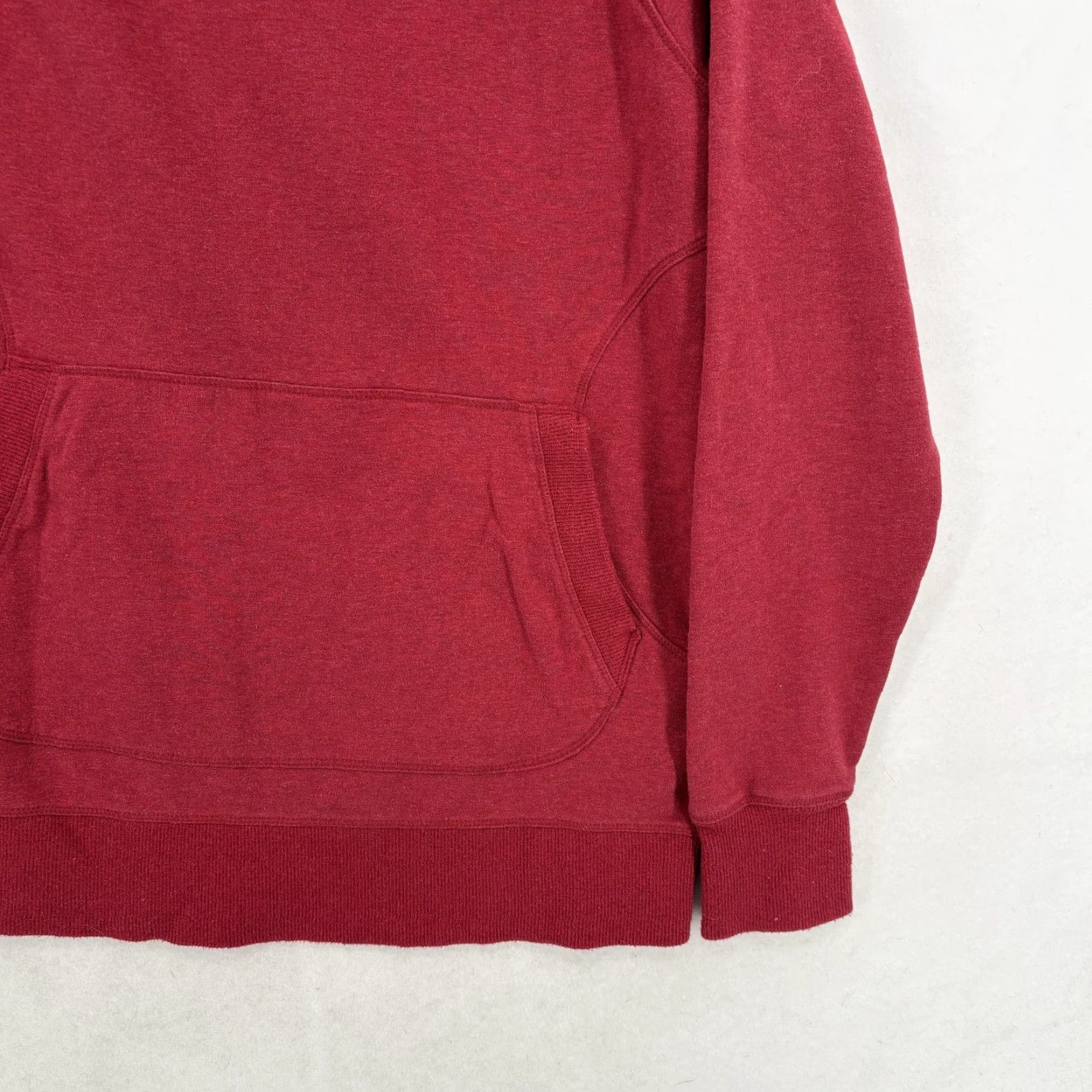 Vintage L.L.Bean Cozy Pullover Womens Large Red Cowl Neck Kangaroo Pocket Stretch Fleece Sweatshirt Size L / US 10 / IT 46 - 2 Thumbnail