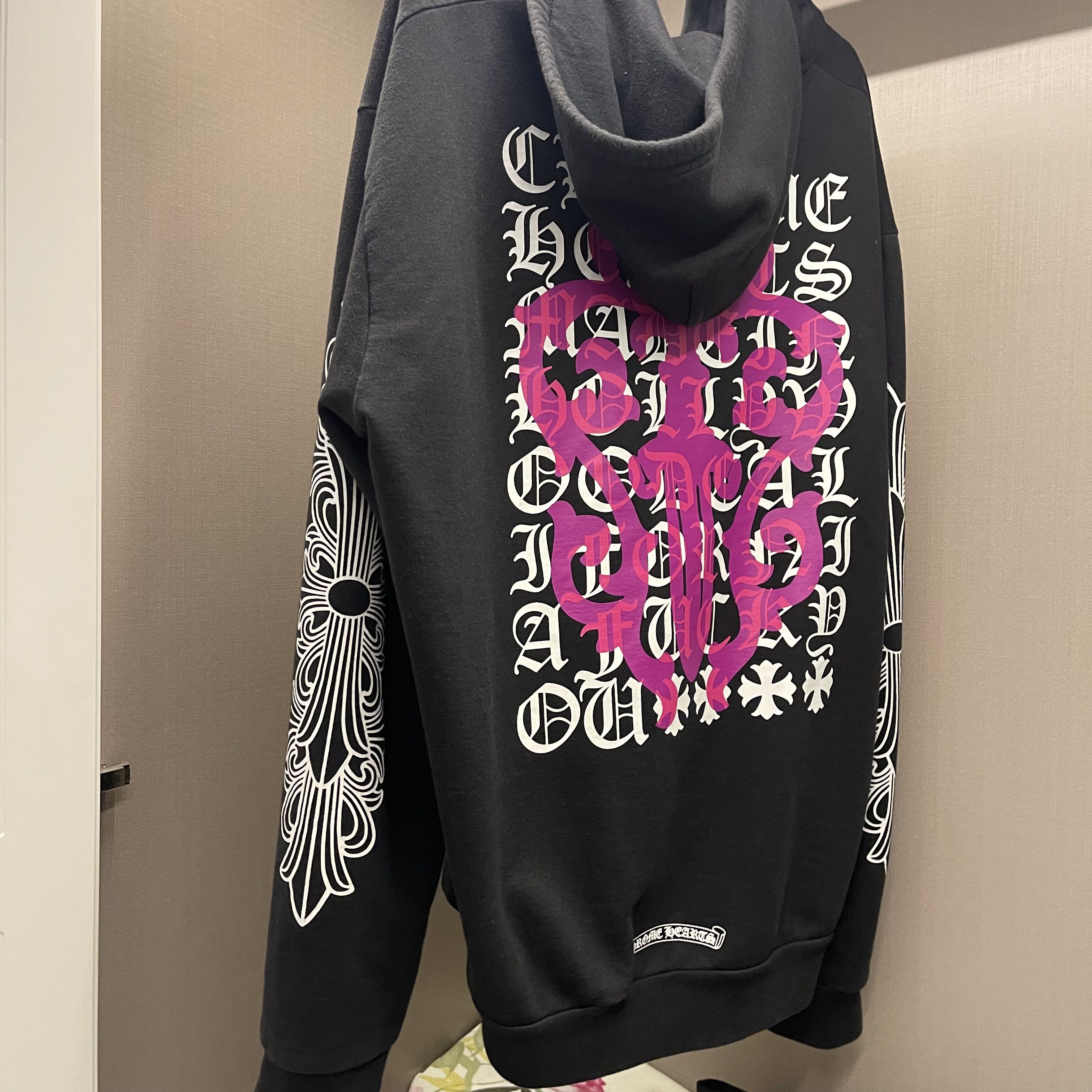 関税込 Chrome Hearts DAGGER EYE CHART ZIP UP HOODIE Eye Chart Dagger Zip-Up Hoodie 