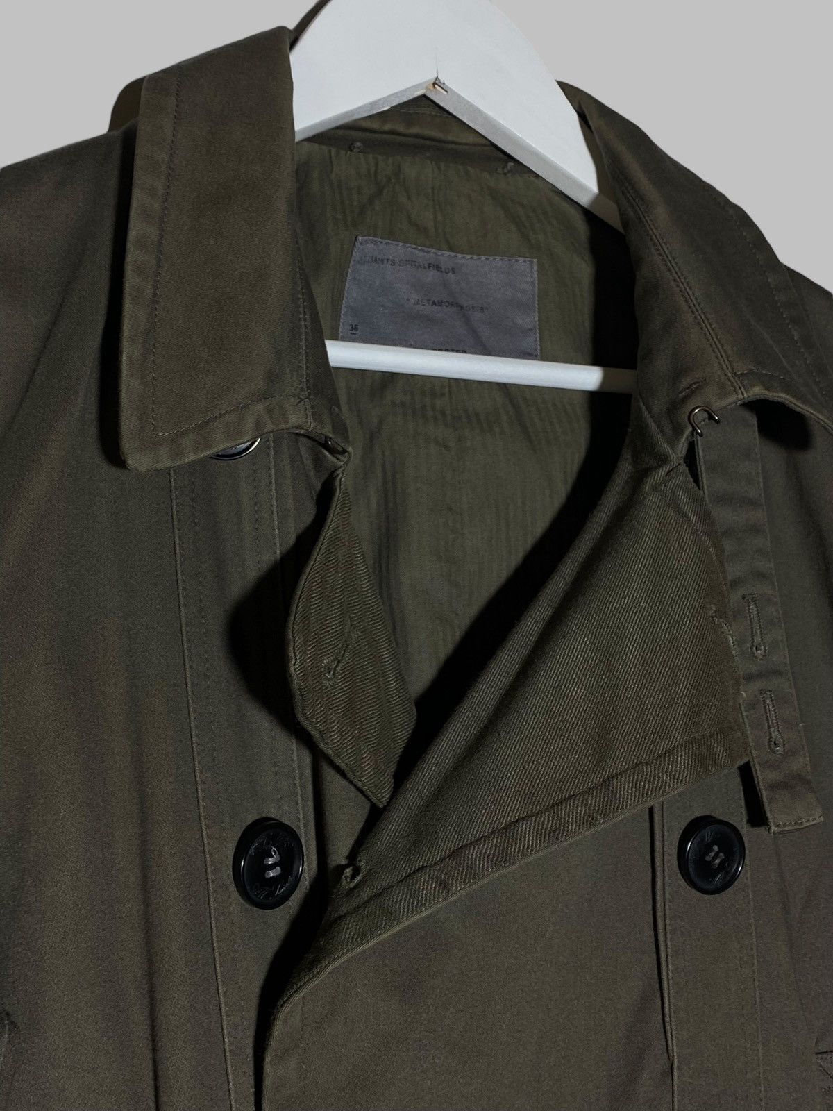 Allsaints All Saints Vagabond Double Breasted Pea Coat Khaki Jacket Size US S / EU 44-46 / 1 - 11 Thumbnail