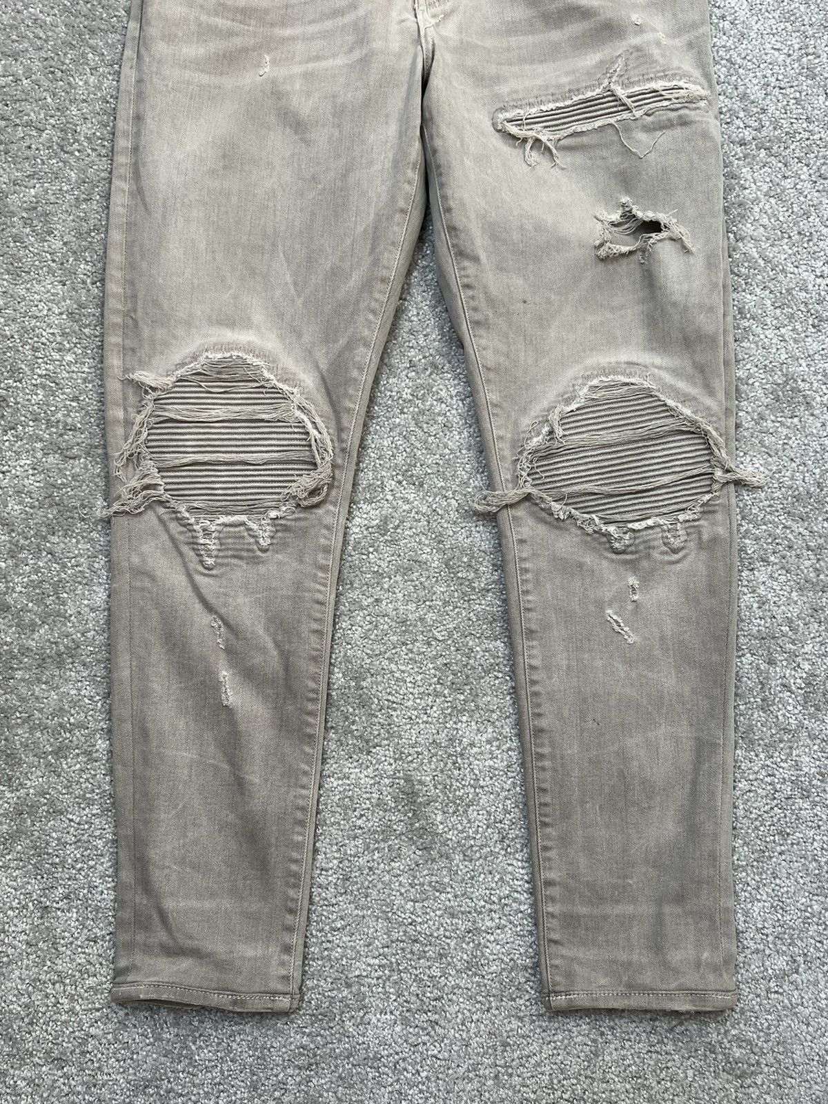 Amiri Amiri Mx-1 Grey Skinny Jeans With Patches Size 36 Size US 36 / EU 52 - 5 Thumbnail