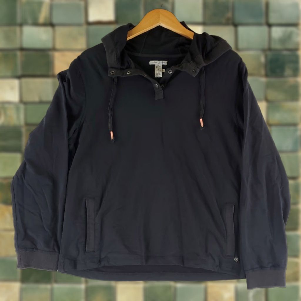 Carbon2Cobalt **Carbon 2 Cobalt 4 Button Snap Hoodie Black Mens XL** User: Carbon 2 Cobalt 4 Button Snap Hoodie Black Mens XL Size US XL / EU 56 / 4 - 1 Thumbnail