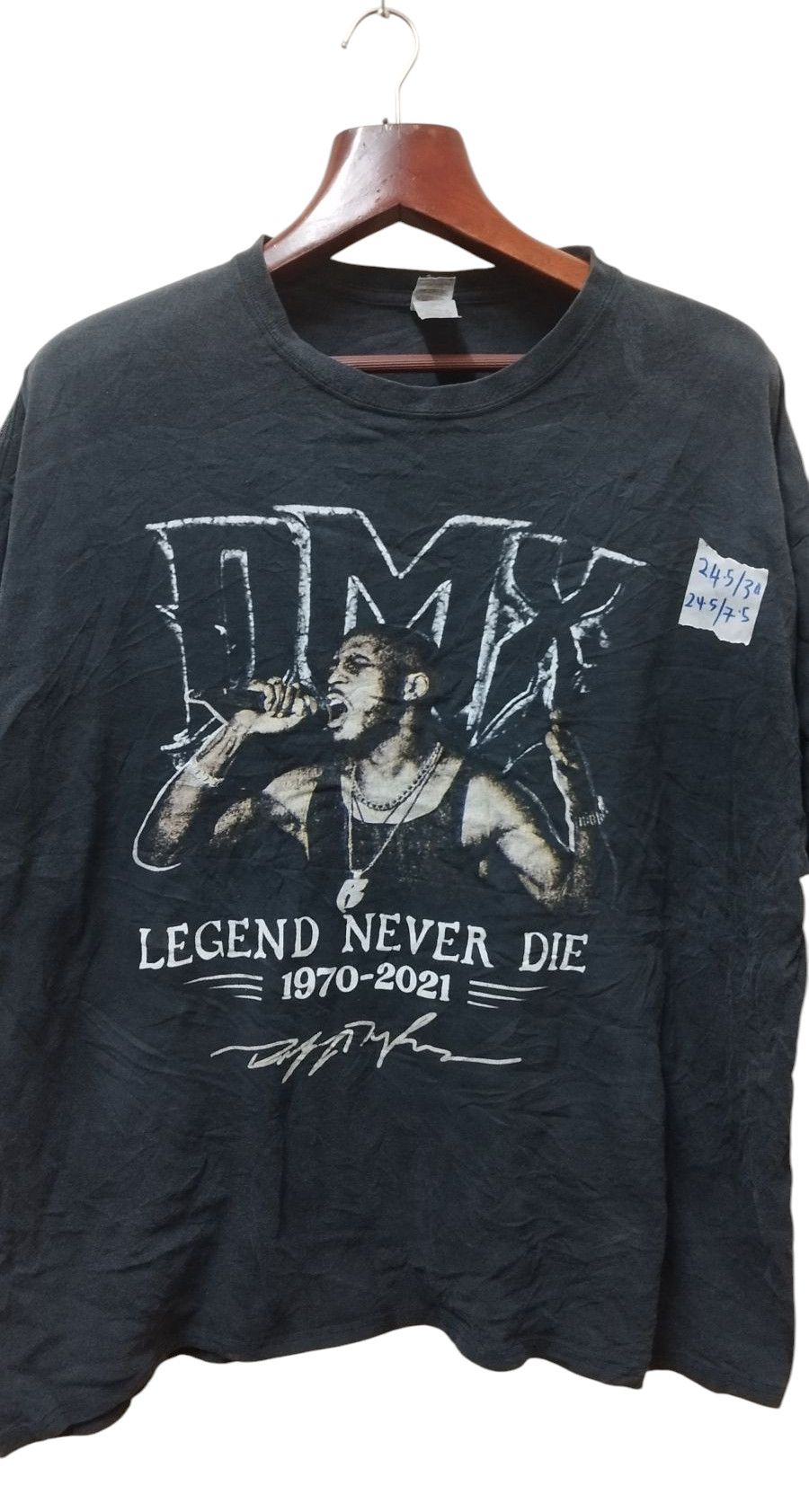 Band Tees × Rap Tees Vintage DMX Tribute T-Shirt Black Graphic R.I.P 1970-2021 Size US XL / EU 56 / 4 - 2 Thumbnail