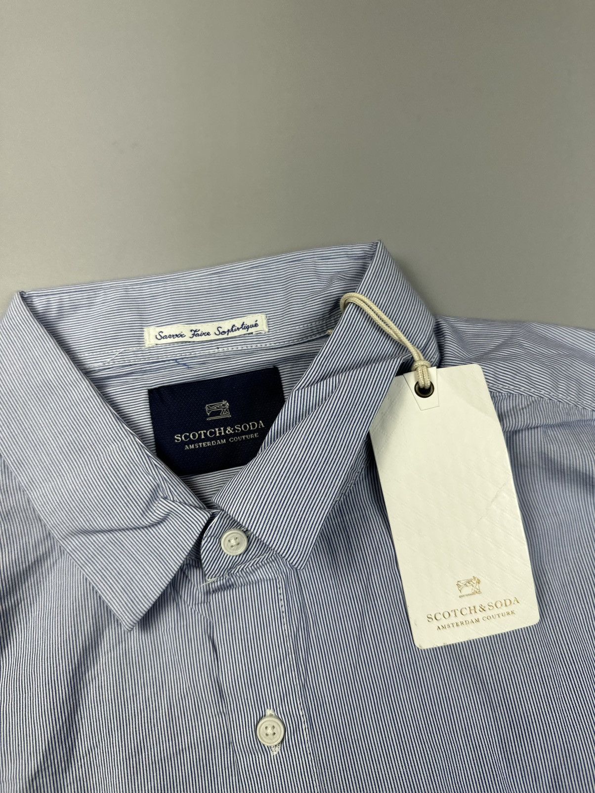 Scotch & Soda Scotch&Soda light blue striped buttoned shirt Size US XL / EU 56 / 4 - 3 Thumbnail