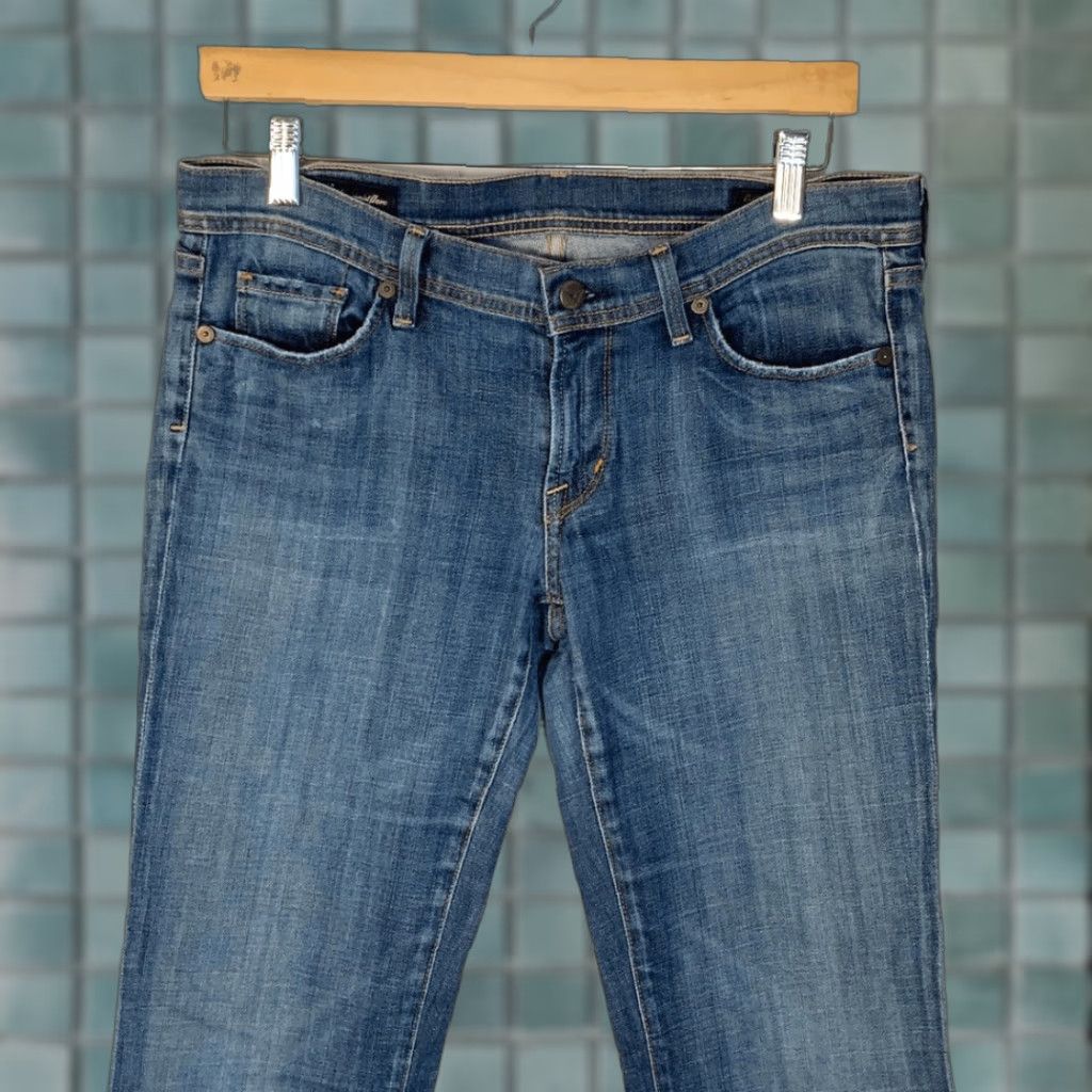 Citizens Of Humanity Citizens of Humanity Women Jeans Ingrid #002 Low Waist Flair 31 Blue Wide-Leg Stretch Jeans Womens Size 24" / US 00 / IT 34 - 1 Thumbnail