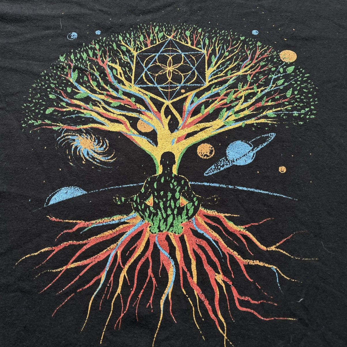 Vintage Vintage Psychedelic Tree Graphic Tee Sun Faded Rave Baggy M Size US M / EU 48-50 / 2 - 4 Thumbnail