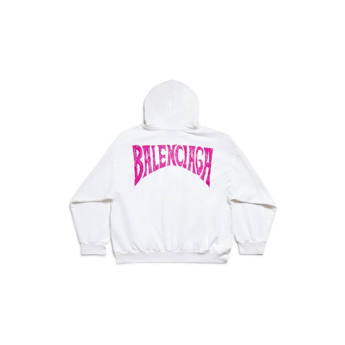 Balenciaga o1tr1nto0725 Hand-Drawn Hoodie Medium Fit in White Size L / US 10 / IT 46 - 1 Thumbnail
