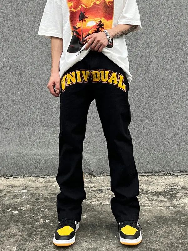 Vintage VIBE y2k pattern flared jeans Size US 30 / EU 46 - 1 Thumbnail