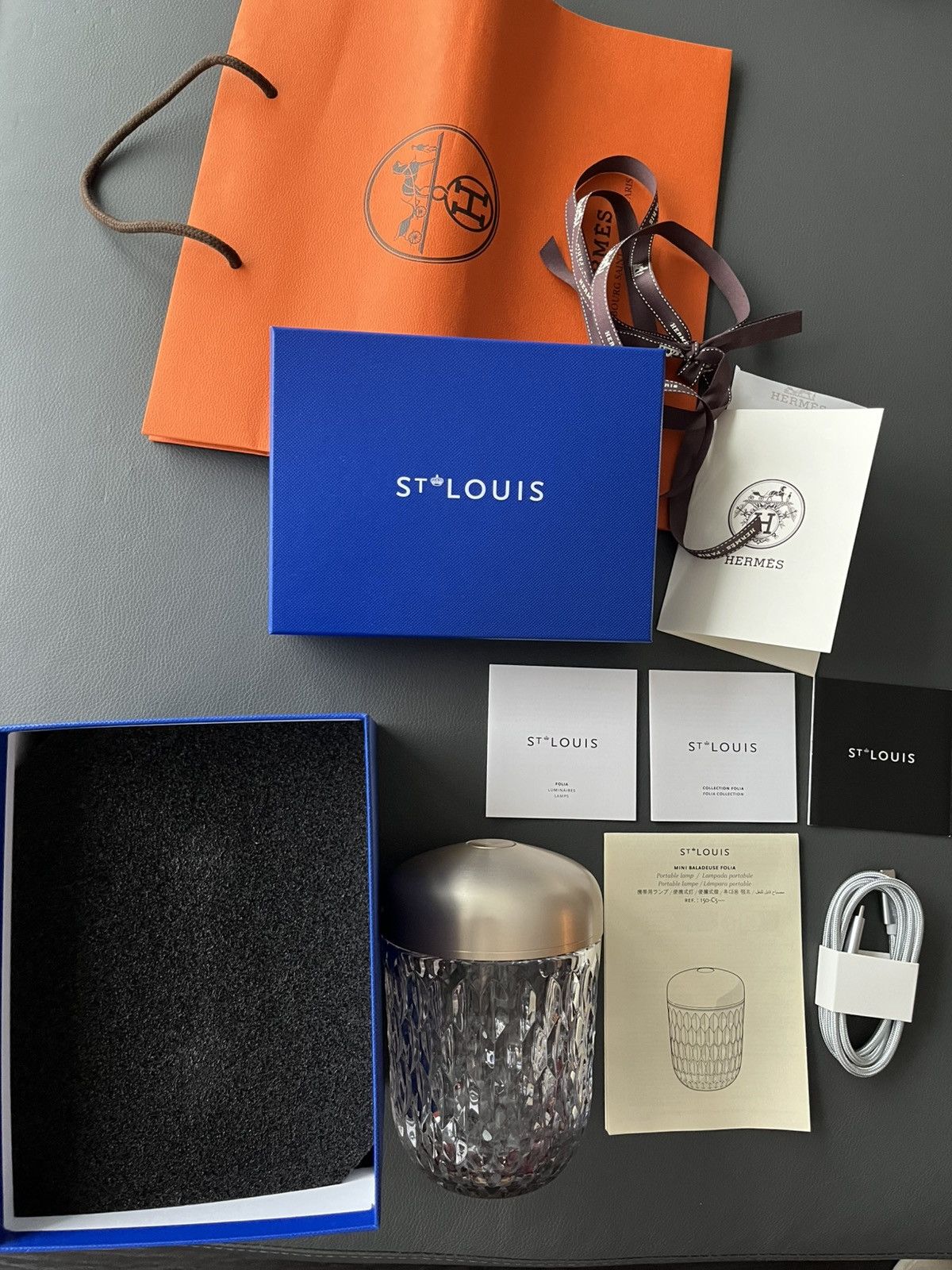 Hermes Brand New Giftable Hermes St Louis Folia Mini Portable Lamp Size ONE SIZE - 12 Thumbnail