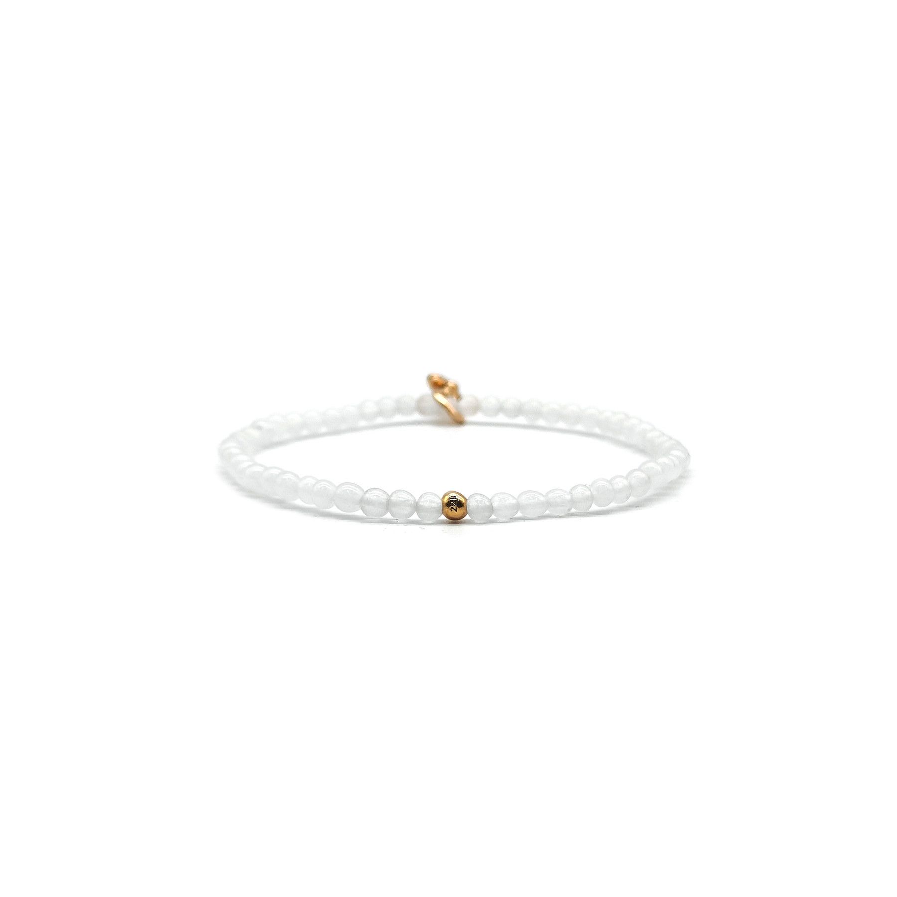 Chrome Hearts Chrome Hearts 4mm White 22K Gold Cross Beaded Bracelet Size ONE SIZE - 3 Thumbnail
