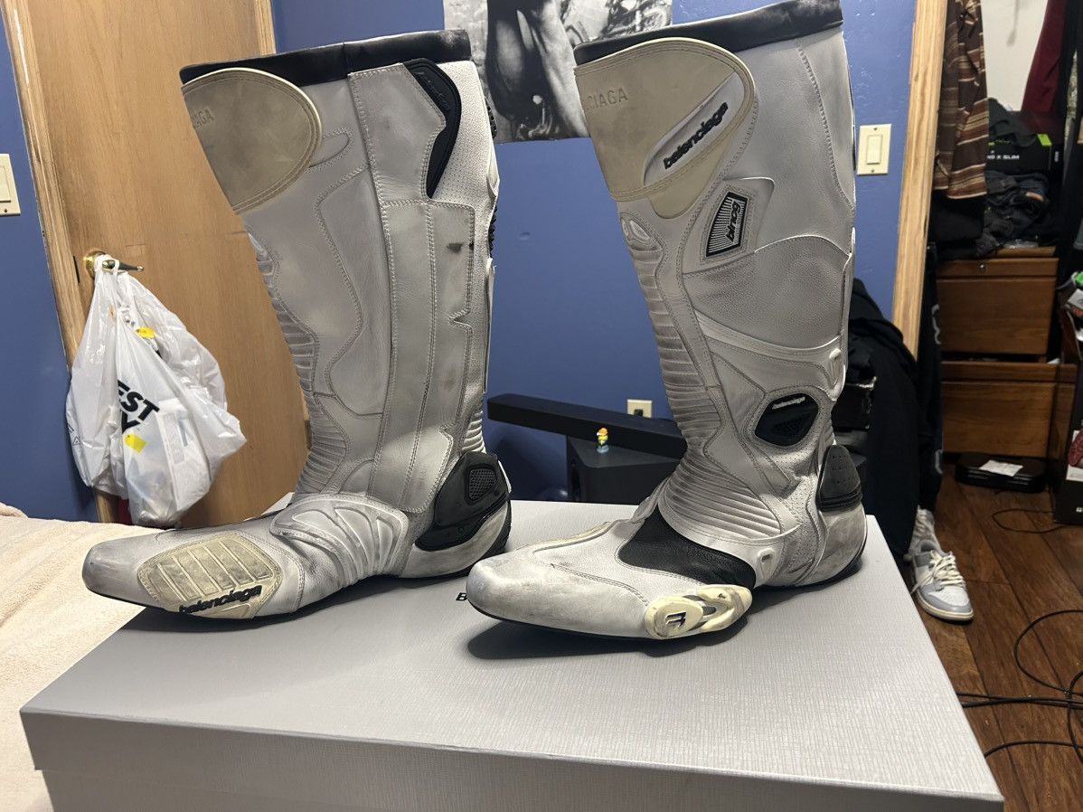 Balenciaga Balenciaga moto biker boot white Size US 12 / EU 45 - 2 Thumbnail