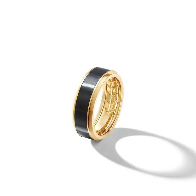 David Yurman o1w1db11025 R25217M /Size 8 /Rings in Golden/Black Size ONE SIZE - 2 Thumbnail