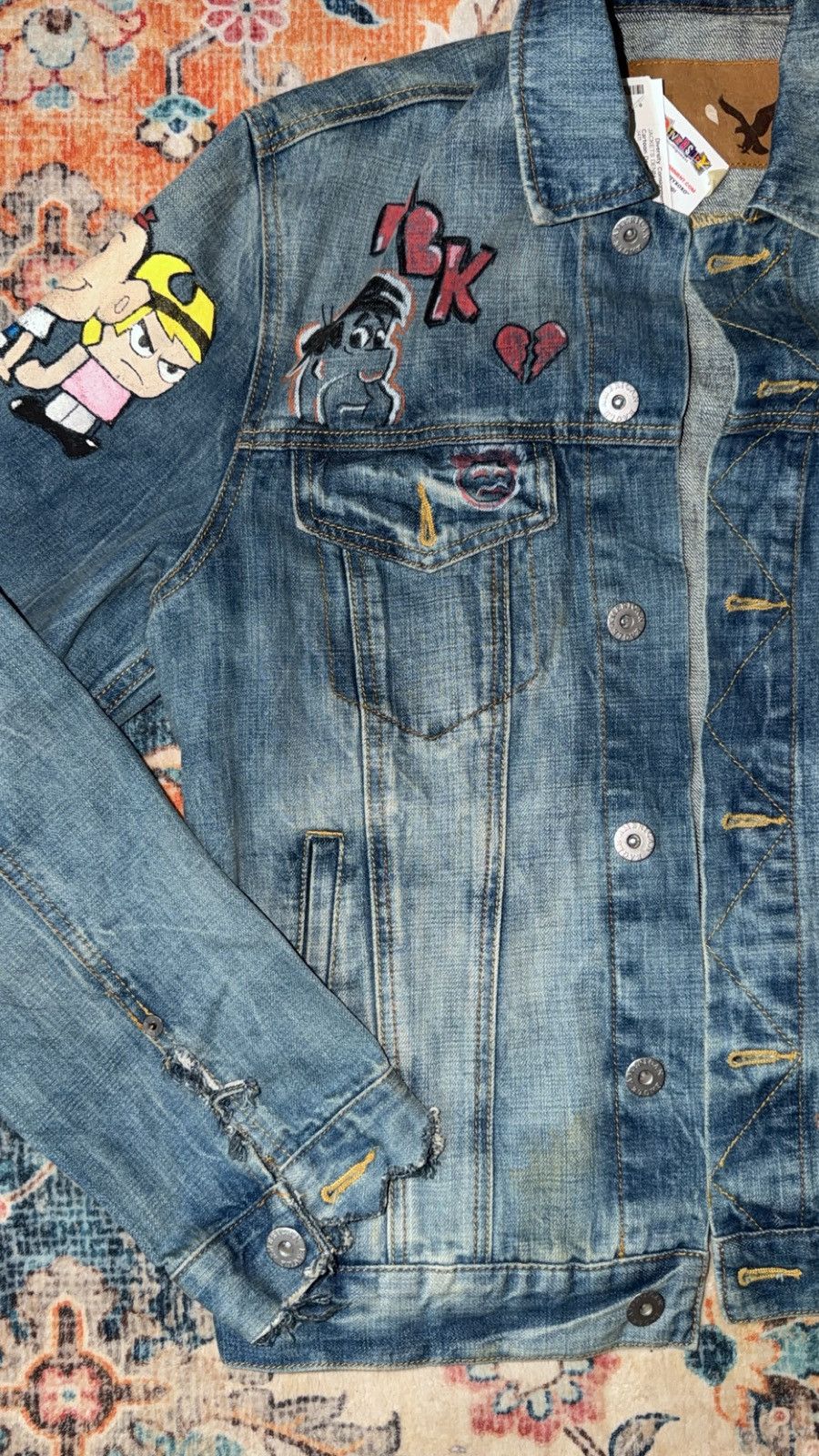 Other Cartoon Denim Jacket sz Medium (Custom) Size US M / EU 48-50 / 2 - 2 Thumbnail
