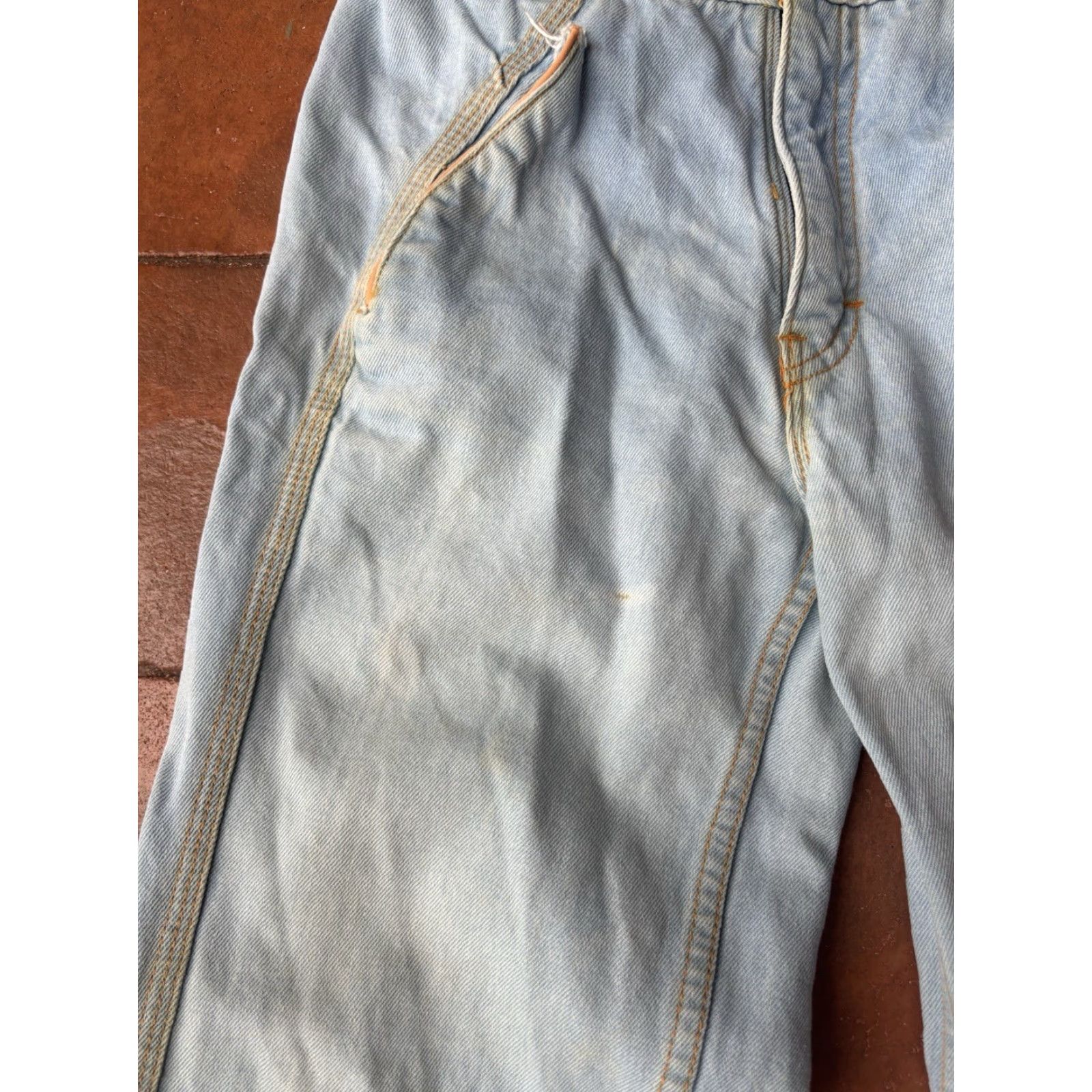 Vintage VINTAGE 80s US Lines Sailor Flare Pants 28 in. Inseam 28 in. Blue Unisex Adults Regular Size 28 Flared Front Flat Ready Size 28" / US 6 / IT 42 - 5 Thumbnail