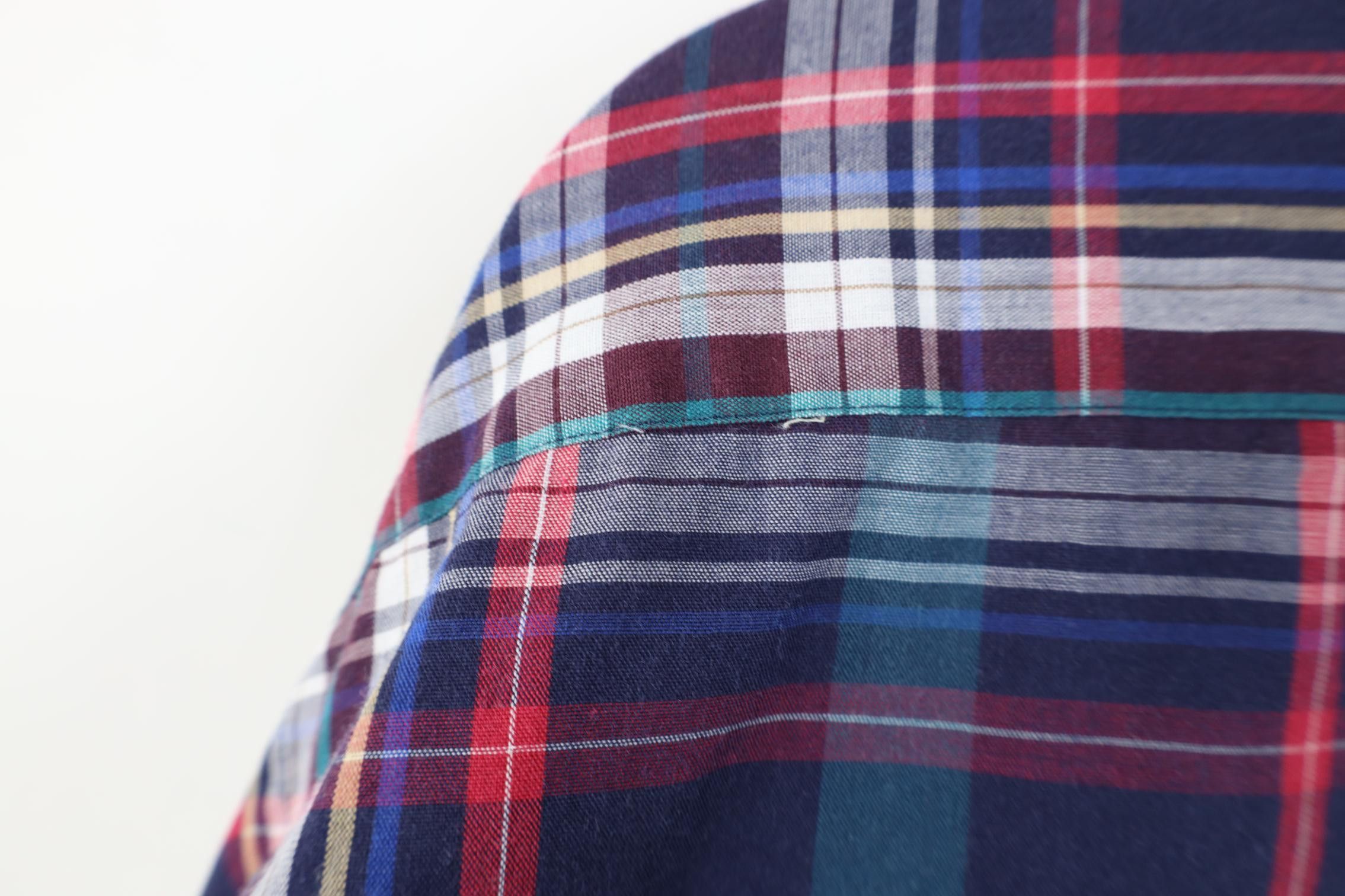 Vintage Vintage 90s Streetwear Madras Collared Button Down Shirt Size US M / EU 48-50 / 2 - 11 Thumbnail