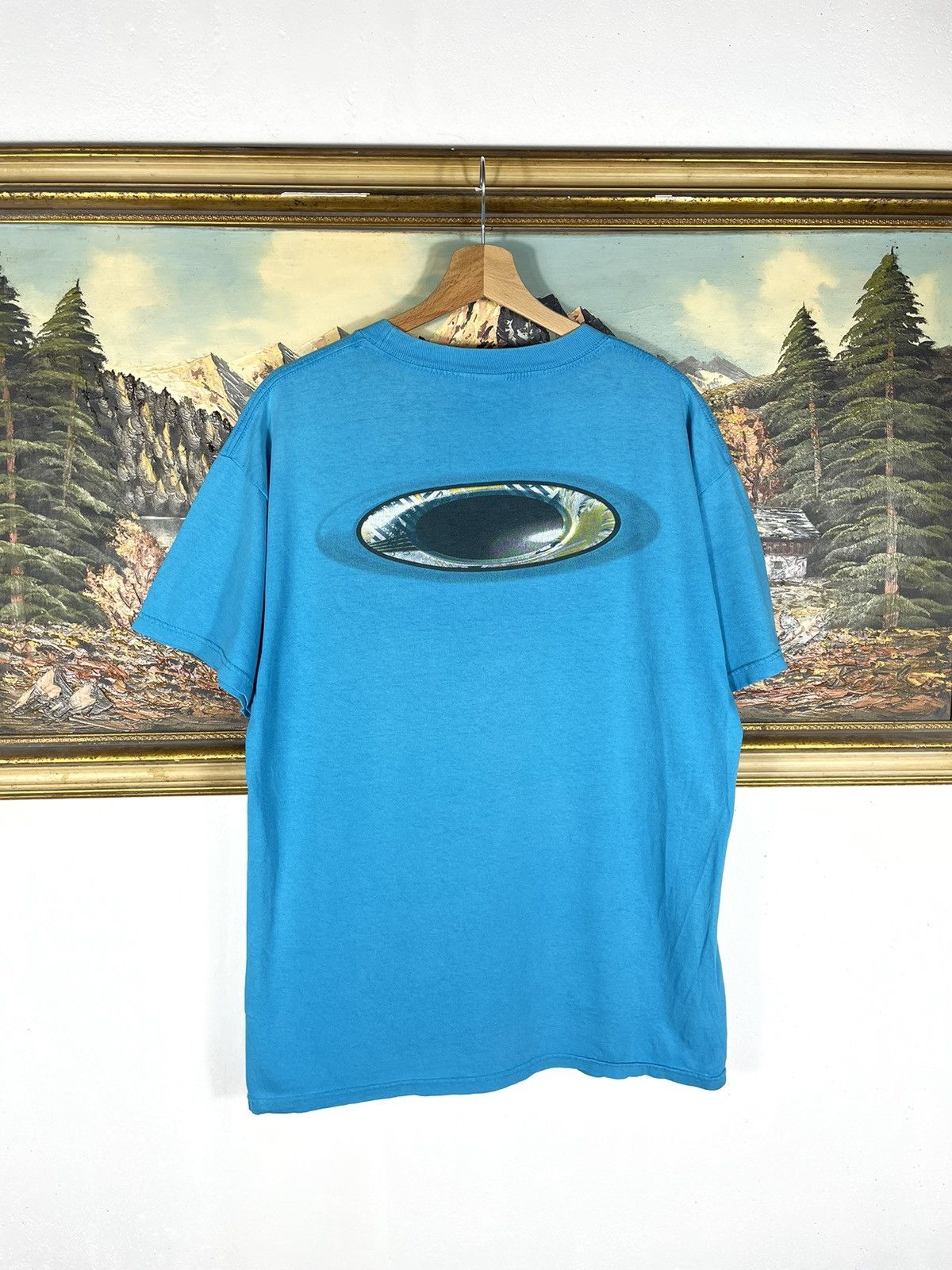 Oakley Blue Oakley Tee T-shirt vintage y2k 00s big logo gorpcore