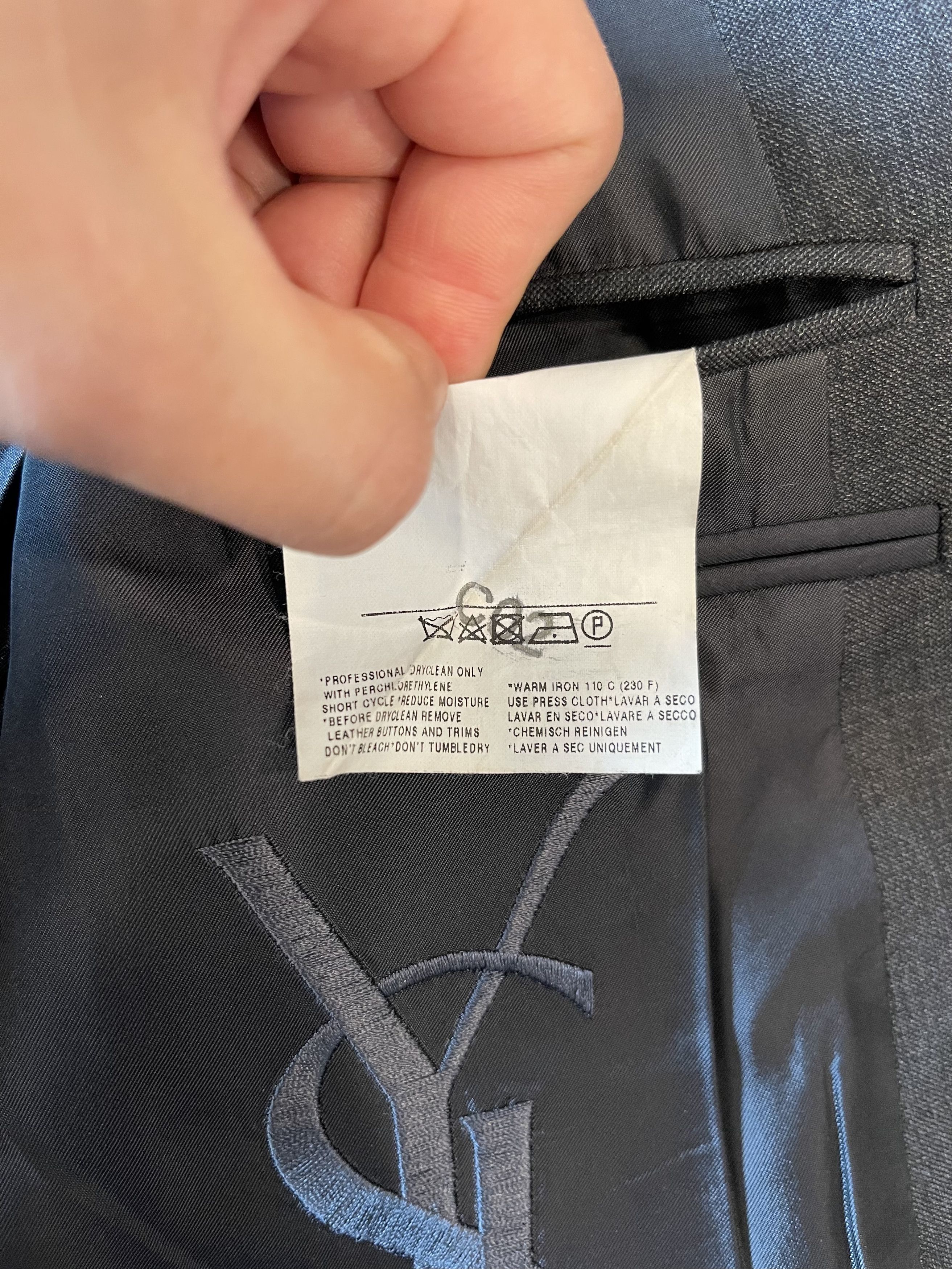YVES SAINT LAURENT - ANTHRACITE WOOL JACKET