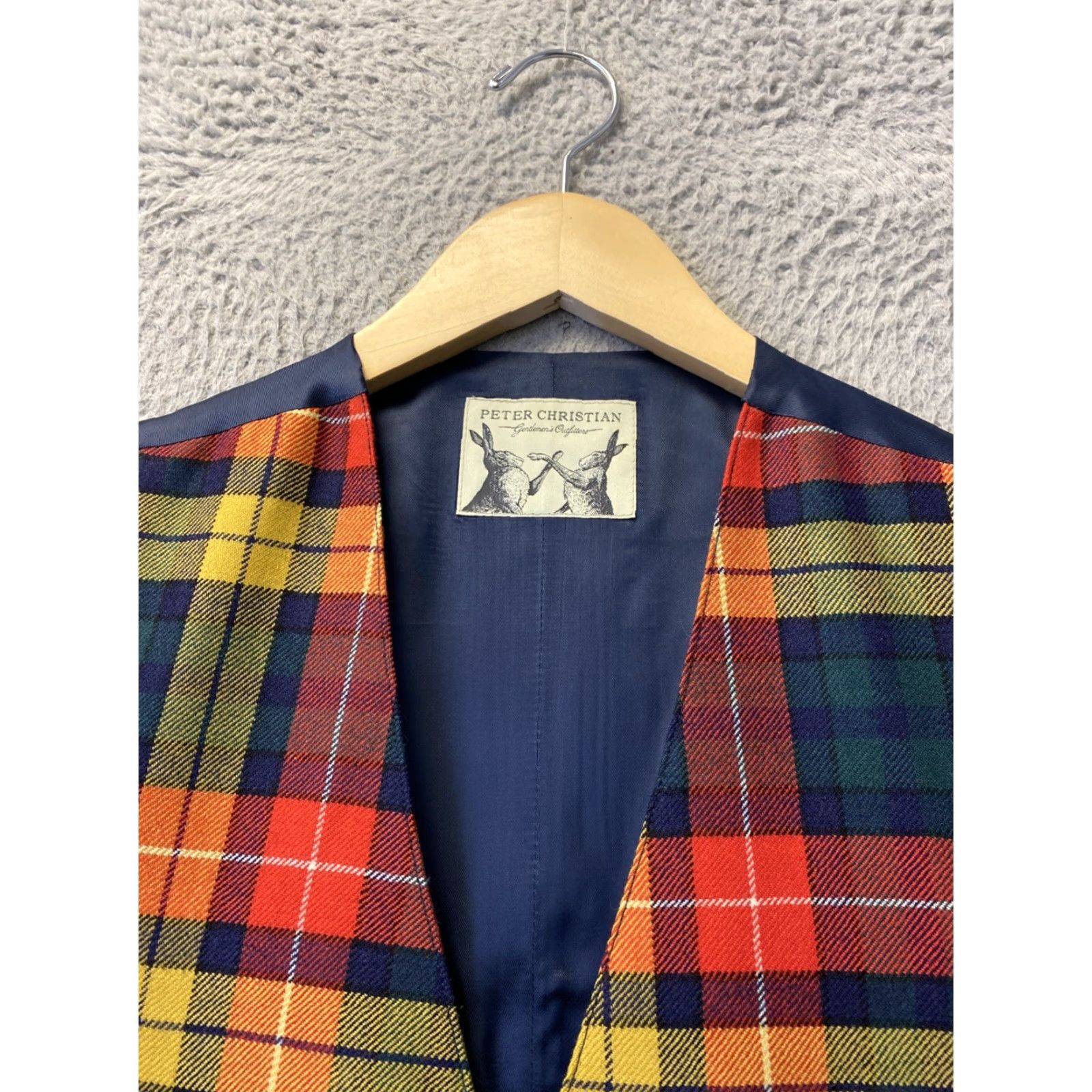 Vintage VINTAGE Peter Christian Waistcoat 36R Wool Vest /142-18 Size US XXS / EU 40 - 3 Thumbnail
