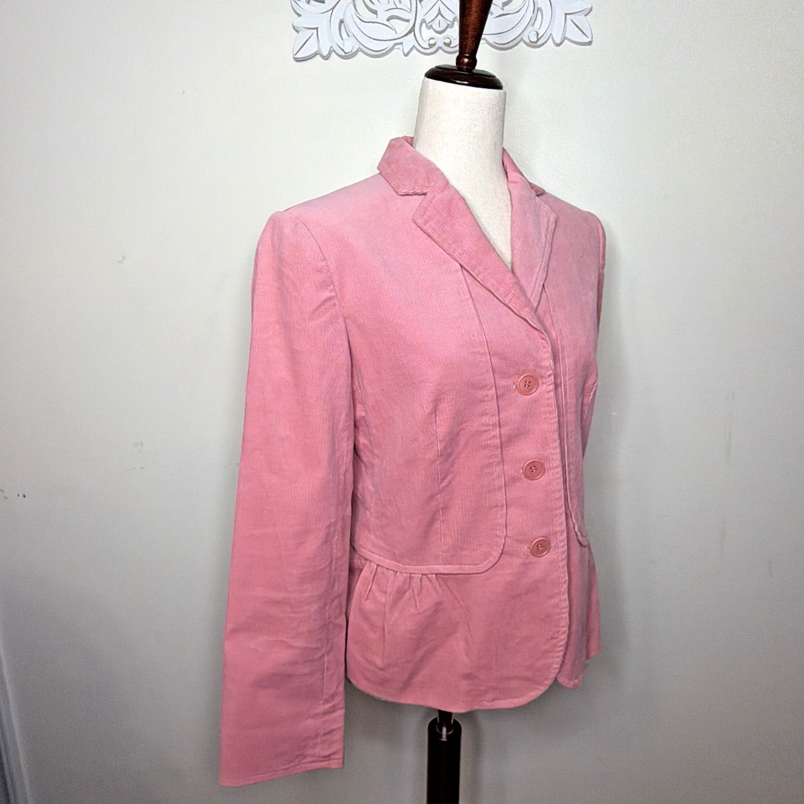 Talbots Talbots Women's 6 Corduroy Jacket Lined Stretch Spring PINK Size M / US 6-8 / IT 42-44 - 6 Thumbnail