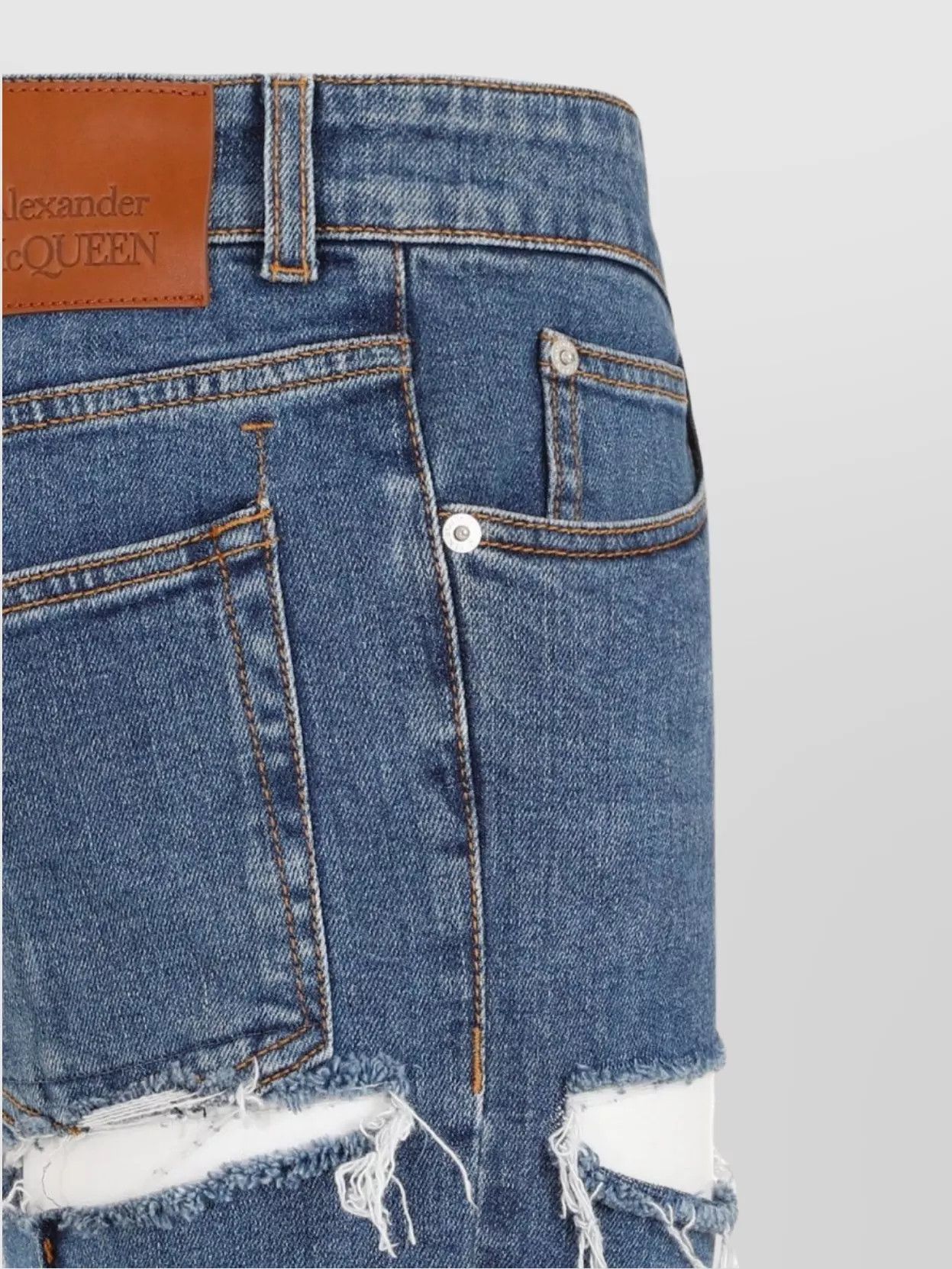Alexander McQueen o1y0325 Denim Pant in Blue Size 28" / US 6 / IT 42 - 4 Thumbnail