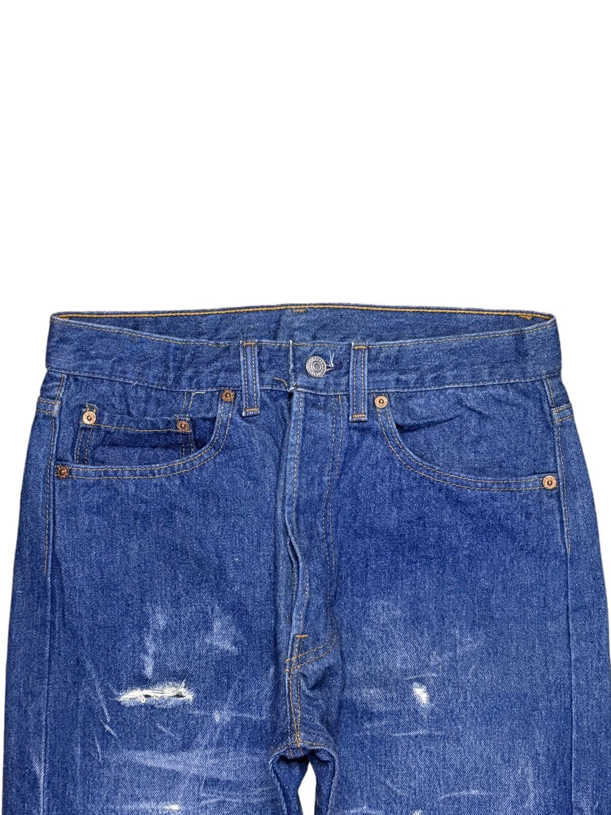 Levi's Vintage 90s Levis 501 Distressed Ripped Faded Loose Jeans Size US 30 / EU 46 - 4 Thumbnail