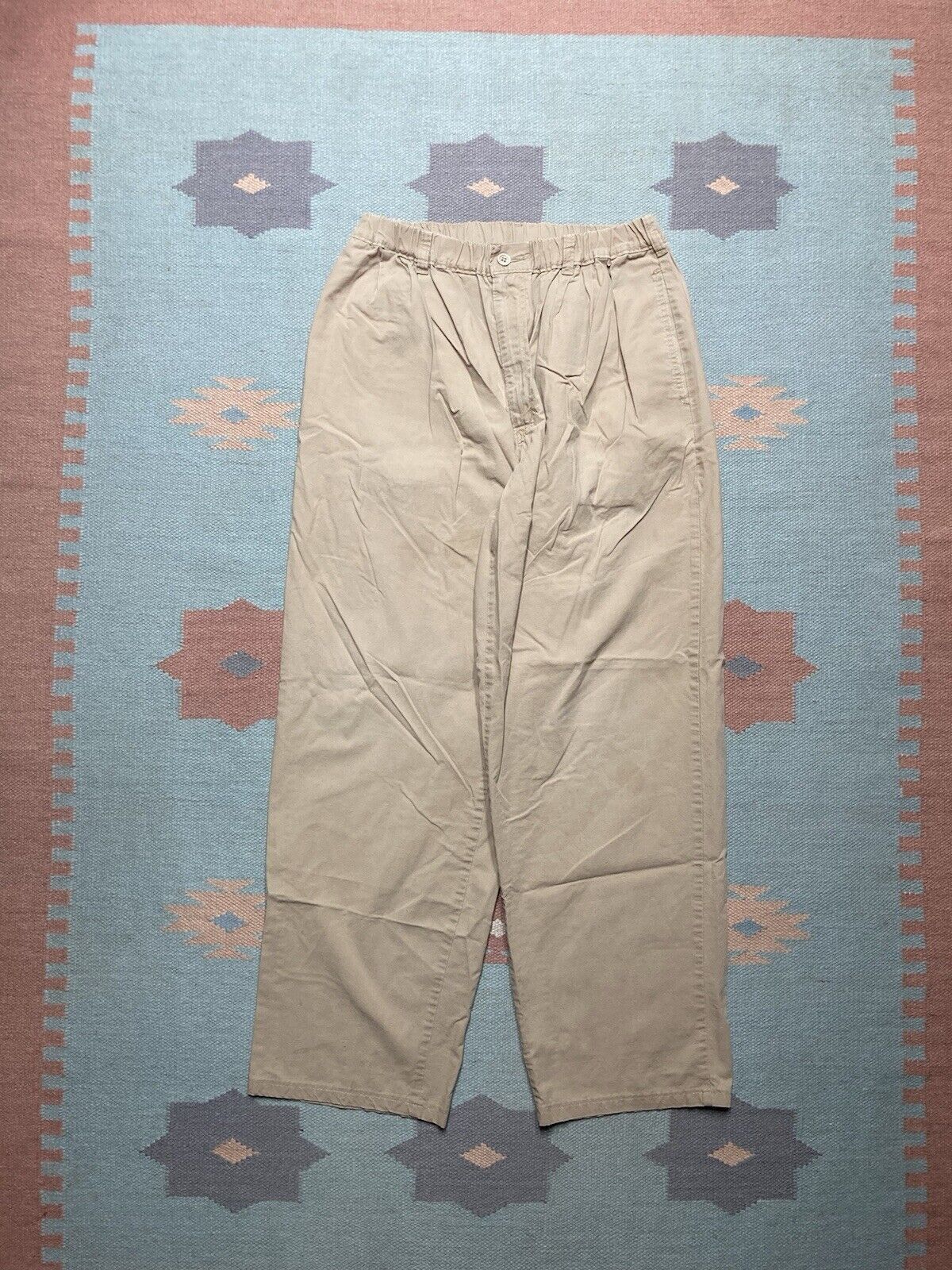 Lands' End × Vintage VTG lands end elastic waist pants wide baggy skater large Size US 30 / EU 46 - 1 Thumbnail