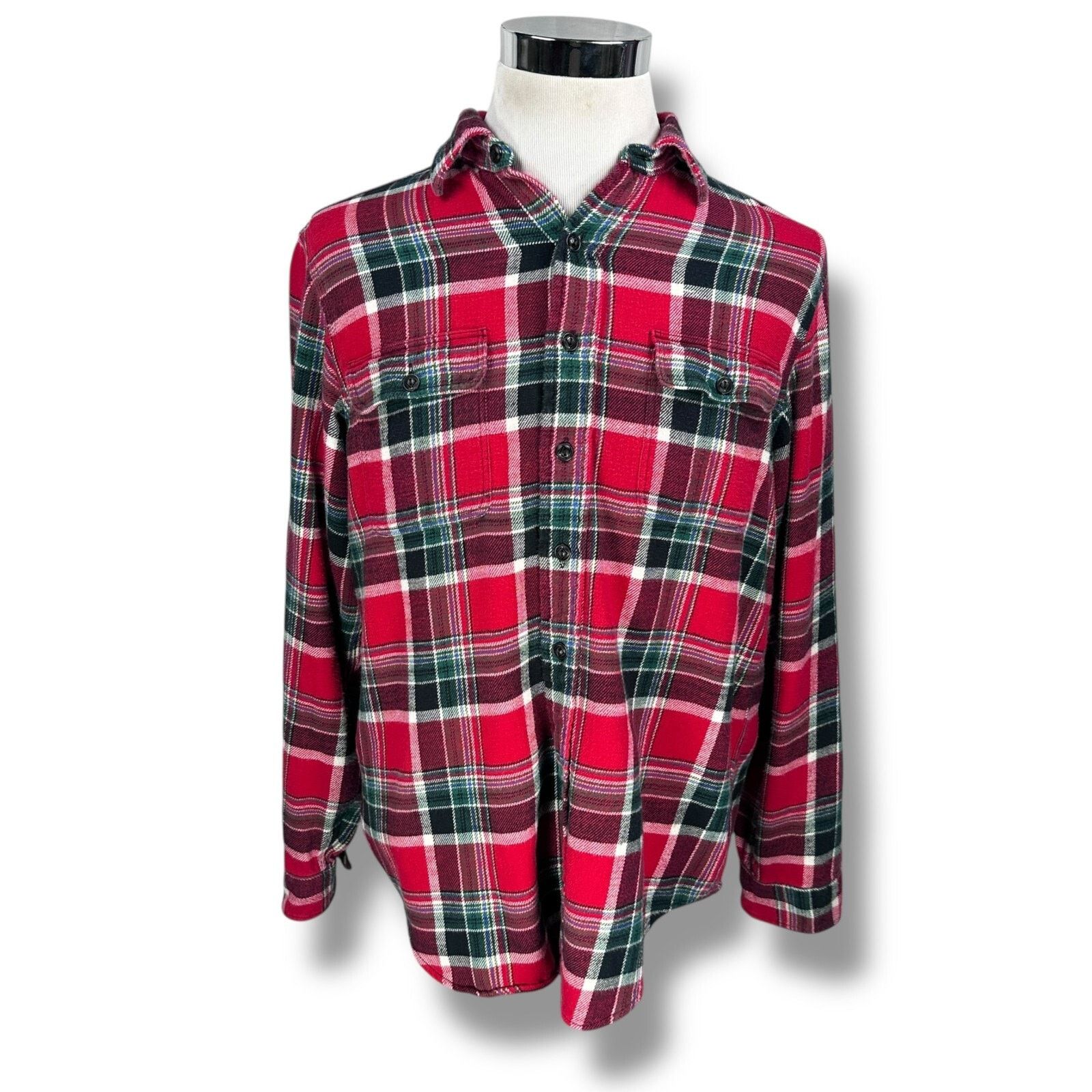 Polo Ralph Lauren Polo Ralph Lauren Flannel Shirt Men's Large Red Button Up Size US L / EU 52-54 / 3 - 1 Thumbnail