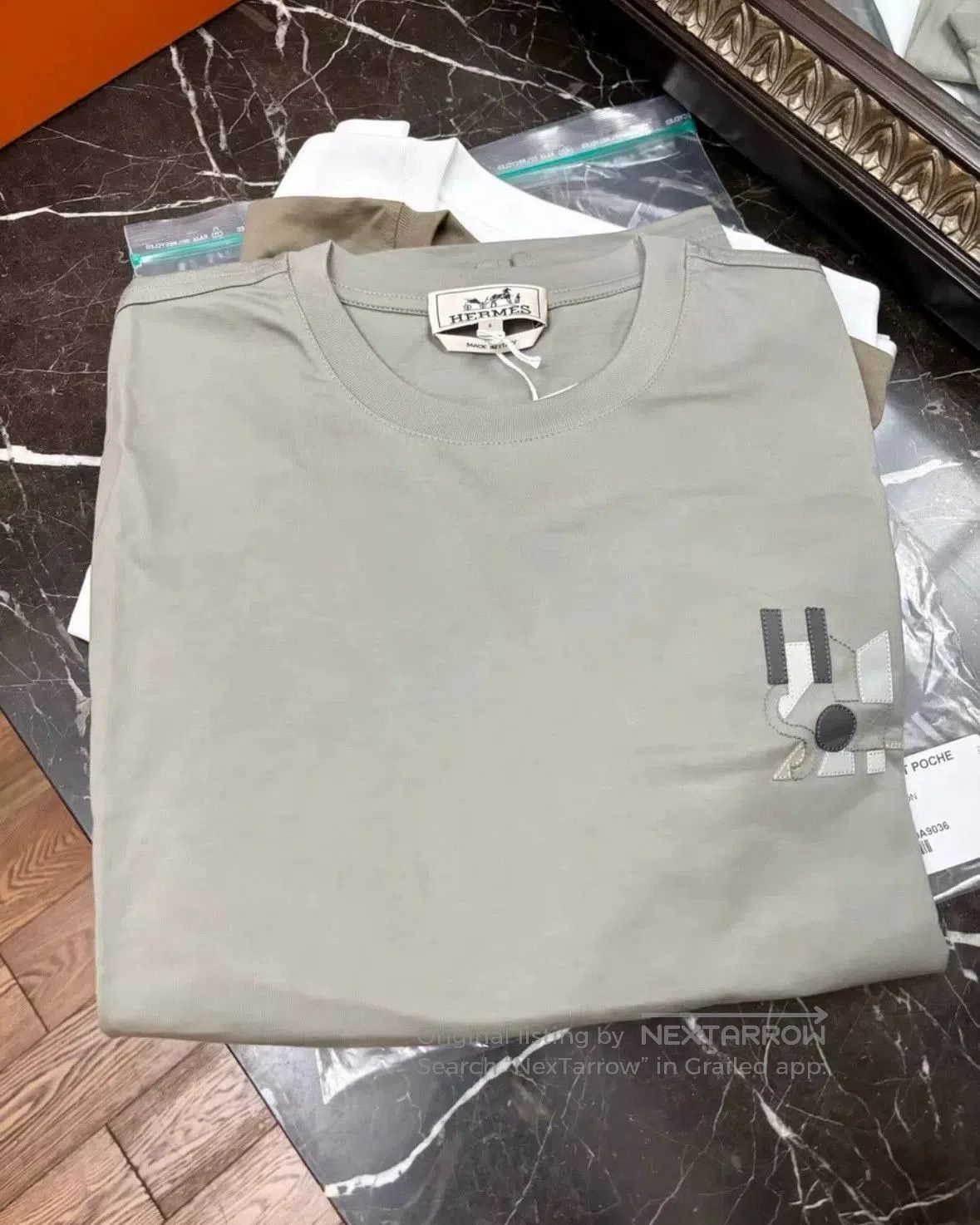 Hermes Hermès Gray Short Sleeve T-Shirt. Size US S / EU 44-46 / 1 - 2 Thumbnail