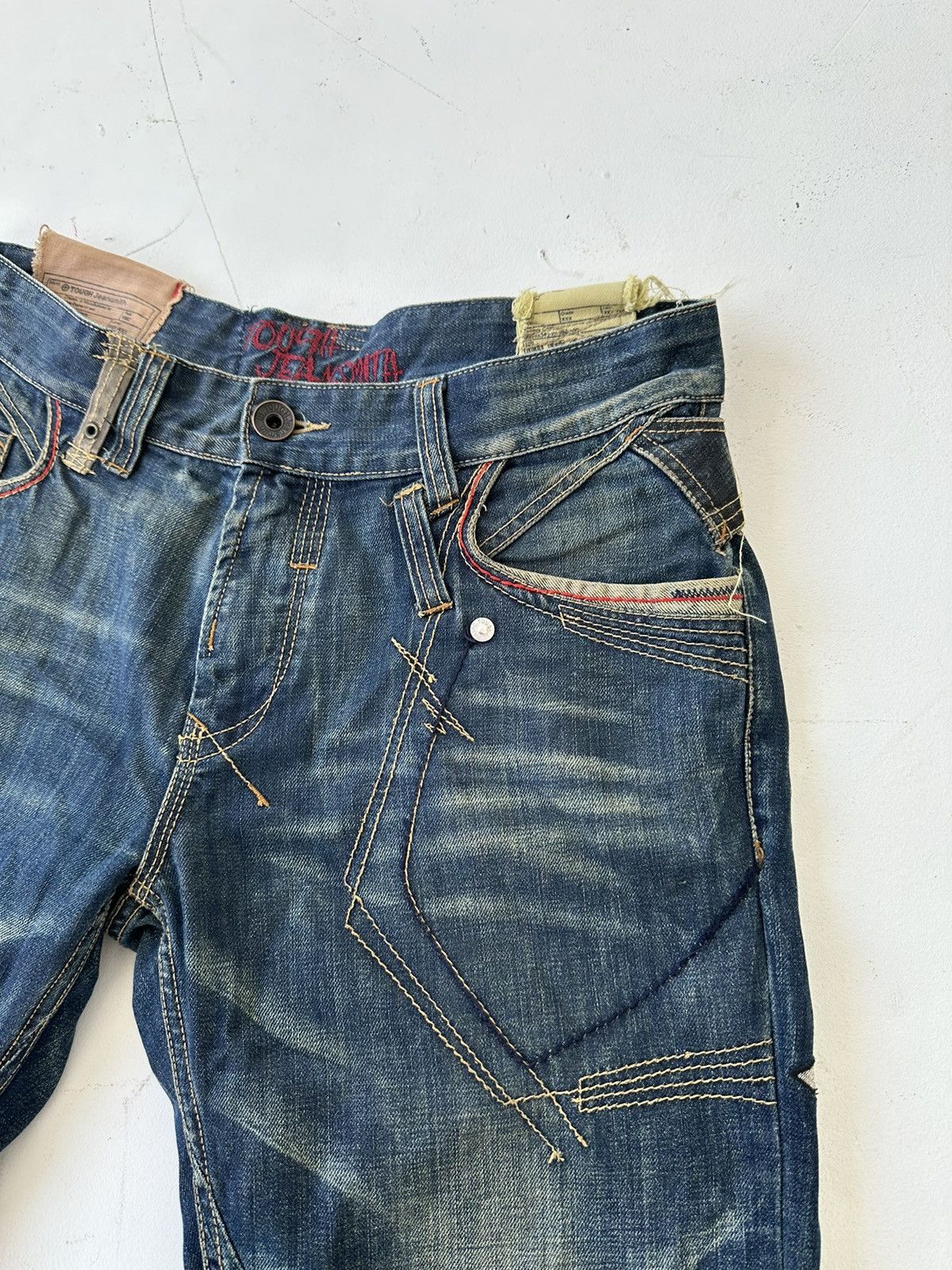 Japanese Brand Tough Jeansmith Japan Distressed Baggy Denim Jeans Size US 36 / EU 52 - 7 Thumbnail
