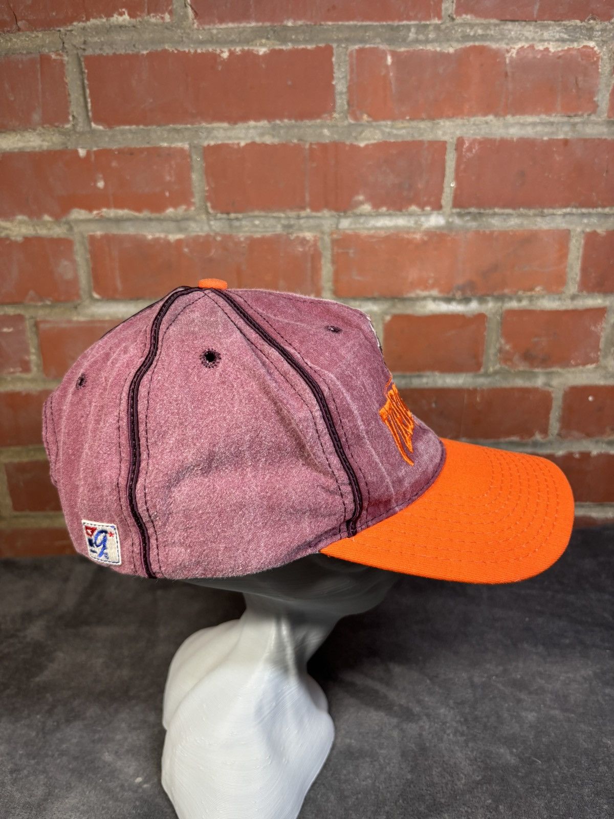 NCAA Vintage 80s Virginia Tech University Hokies Snapback Hat USA Size ONE SIZE - 2 Thumbnail