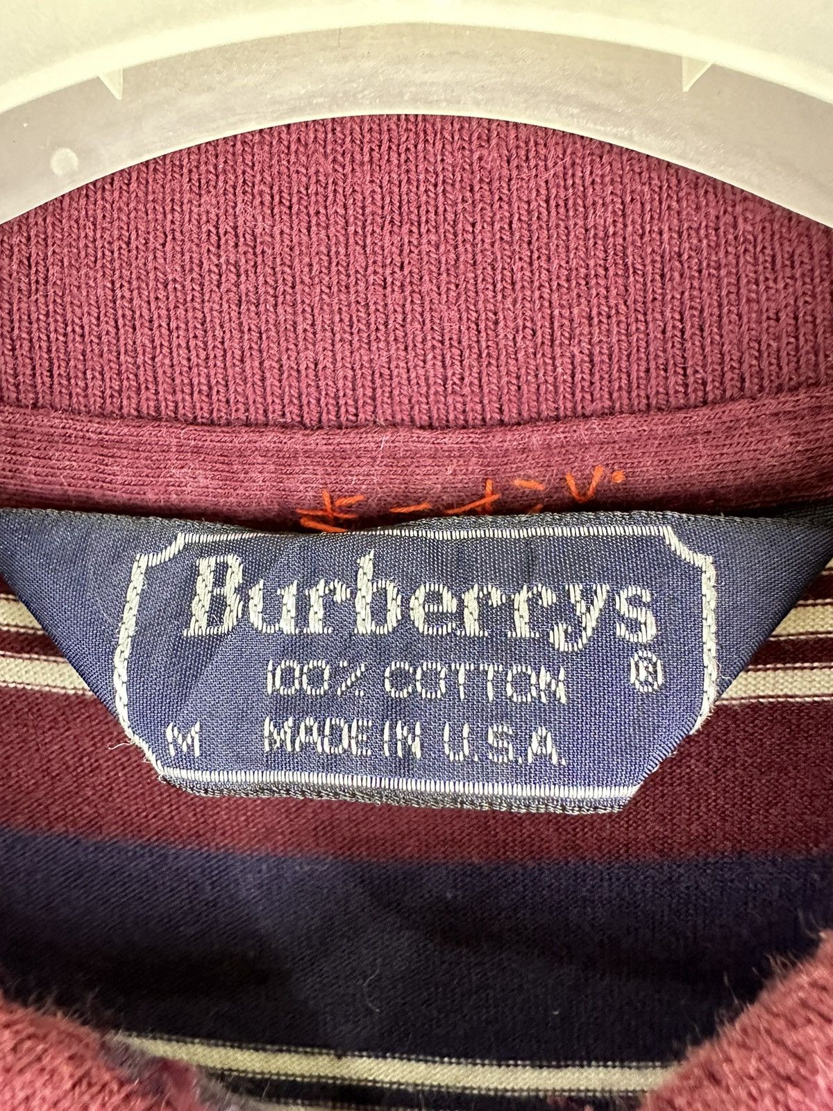 Burberry Vintage Burberry USA Stripe Single Stitch Polo A210 Size US M / EU 48-50 / 2 - 8 Thumbnail