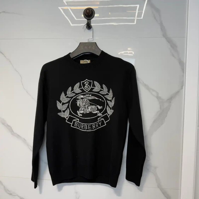 Burberry Burberry Black Logo Long Sleeve Knit Top Size S / US 4 / IT 40 - 1 Thumbnail