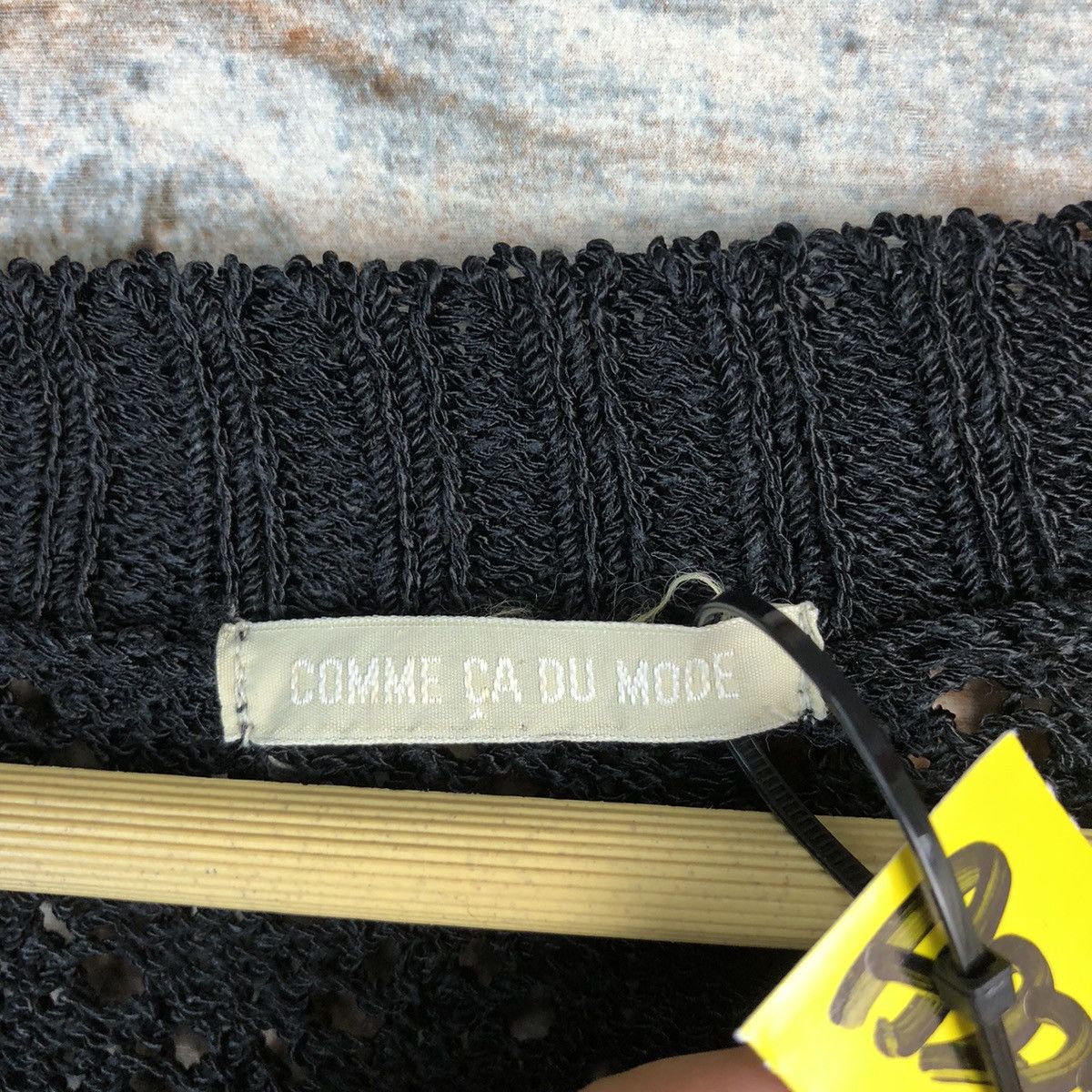 Comme Ca Ism Comme ca Du Mode Black crochet Cardigan Knitwear #A2322 Size US L / EU 52-54 / 3 - 9 Thumbnail