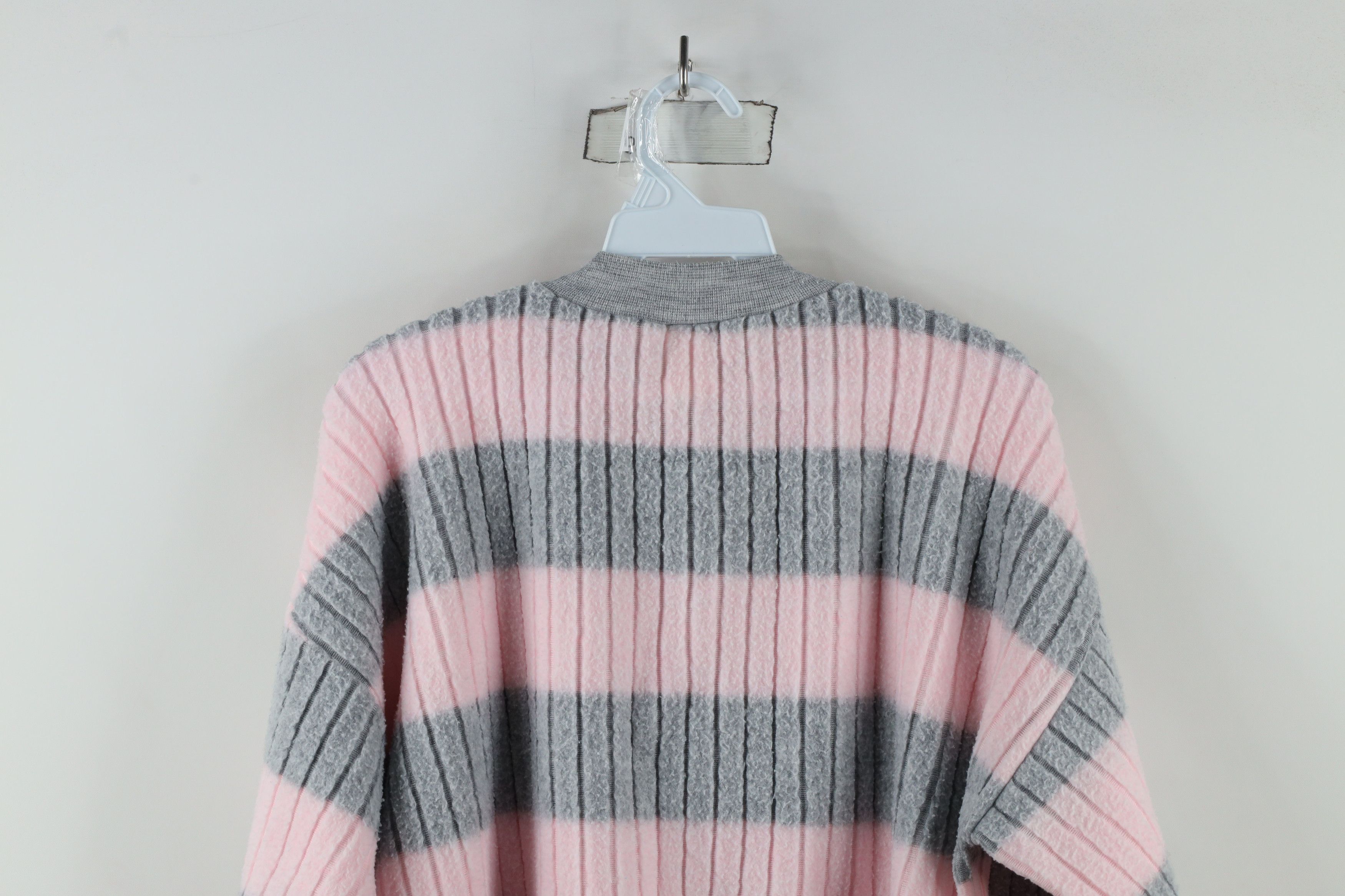 Vintage Vintage 90s Streetwear Striped Ribbed Knit Fleece Sweatshirt Size XS / US 0-2 / IT 36-38 - 8 Thumbnail