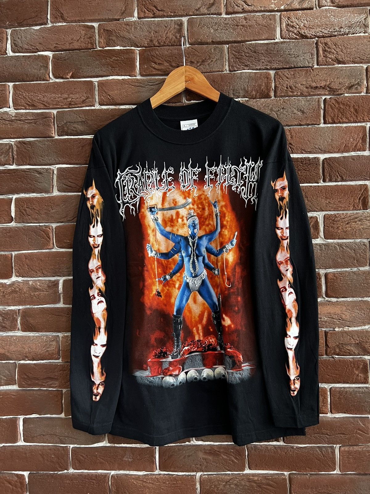 image of Band Tees x Grail Vintage 2000 Cradle Of Filth Destroyer World 90's Band Tshirt in Black (Size Larg
