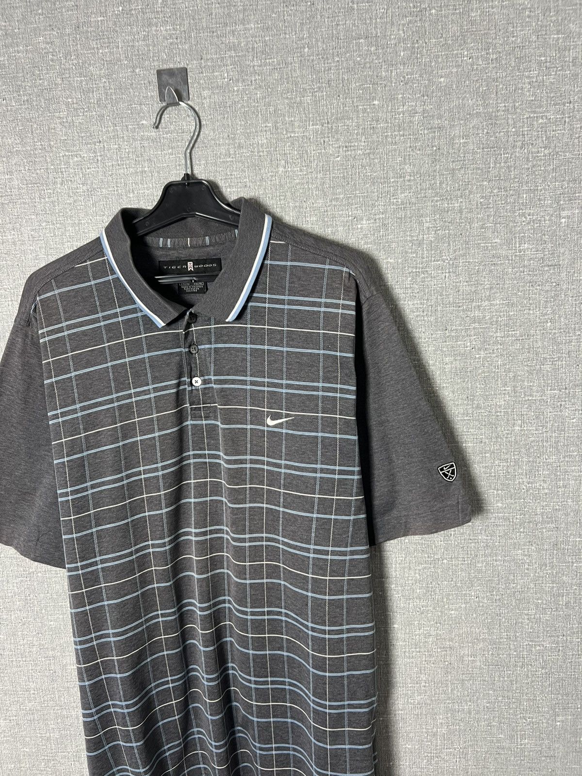 Nike Vintage Nike Tiger Woods Collection Checkered Polo Shirt Size US L / EU 52-54 / 3 - 2 Thumbnail
