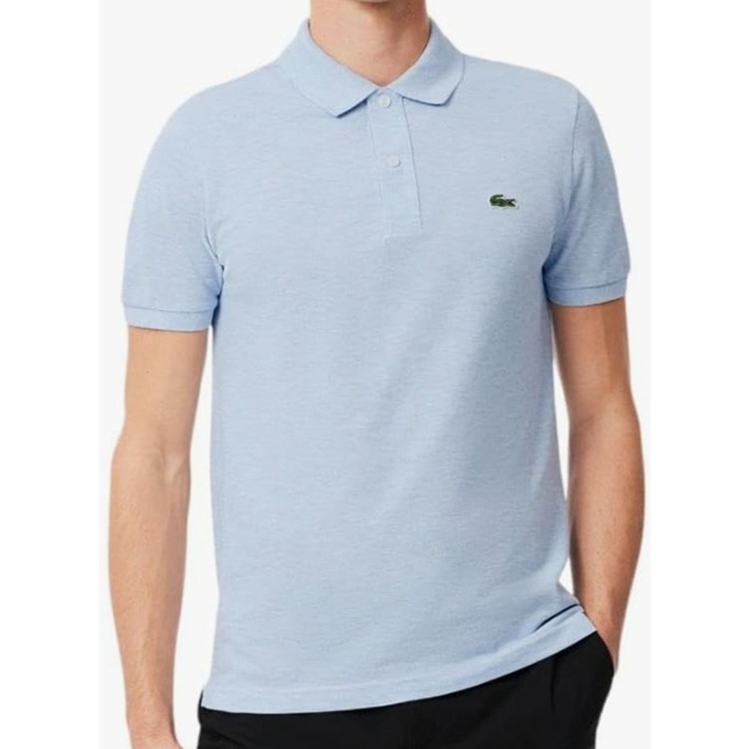 Lacoste Lacoste Men's Short Sleeve Classic Pique Polo Cloud Blue M Size US M / EU 48-50 / 2 - 1 Thumbnail