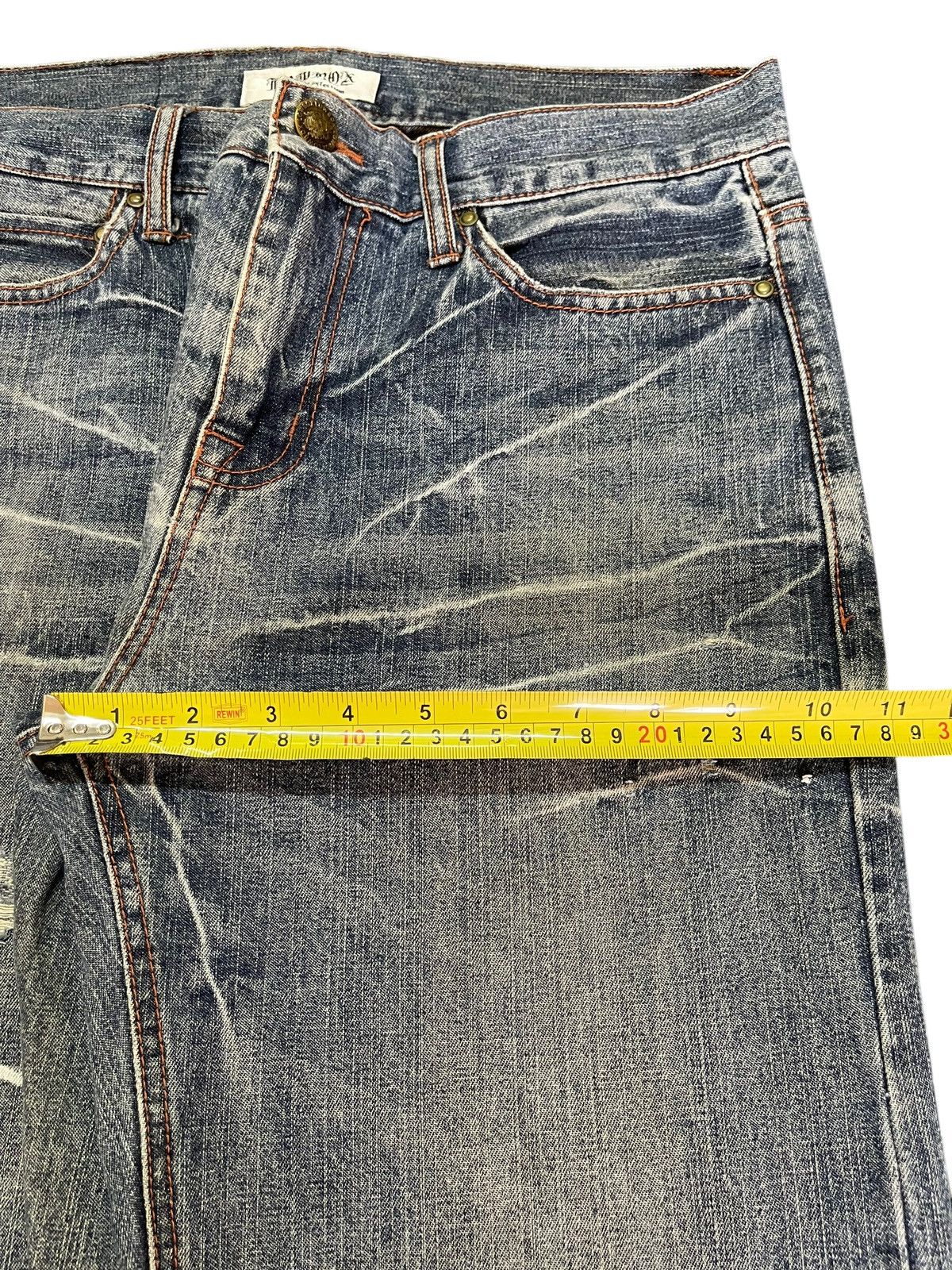 LOWBOX Vintage Lowbox Blue Faded Wash Style Loose Jeans Size US 31 - 16 Thumbnail