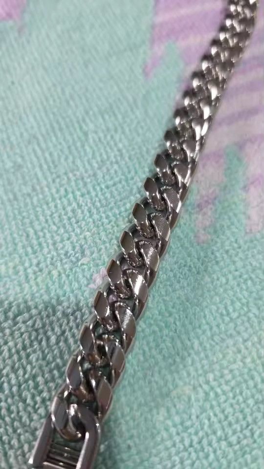 Jewelry 12 mm + 22 cm Cuban Chain Bracelets Size ONE SIZE - 2 Thumbnail