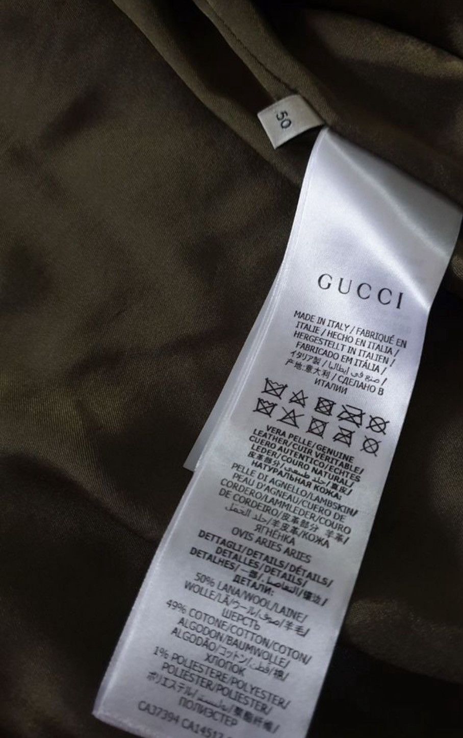Gucci Gucci Black Lambskin Web Bomber Jacket Size US M / EU 48-50 / 2 - 6 Thumbnail