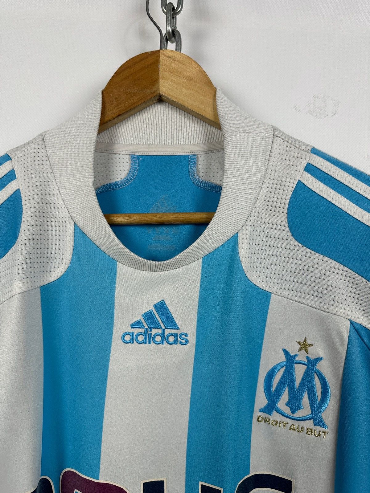 Adidas 2007/08 Adidas Olimpique Marseille Vintage Soccer Jersey Size US XL / EU 56 / 4 - 7 Thumbnail