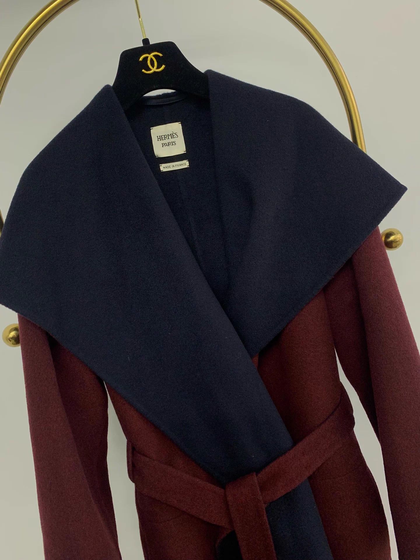 Hermes Hermes 2-tone double-faced cashmere coat 36 new Size XS / US 0-2 / IT 36-38 - 2 Thumbnail