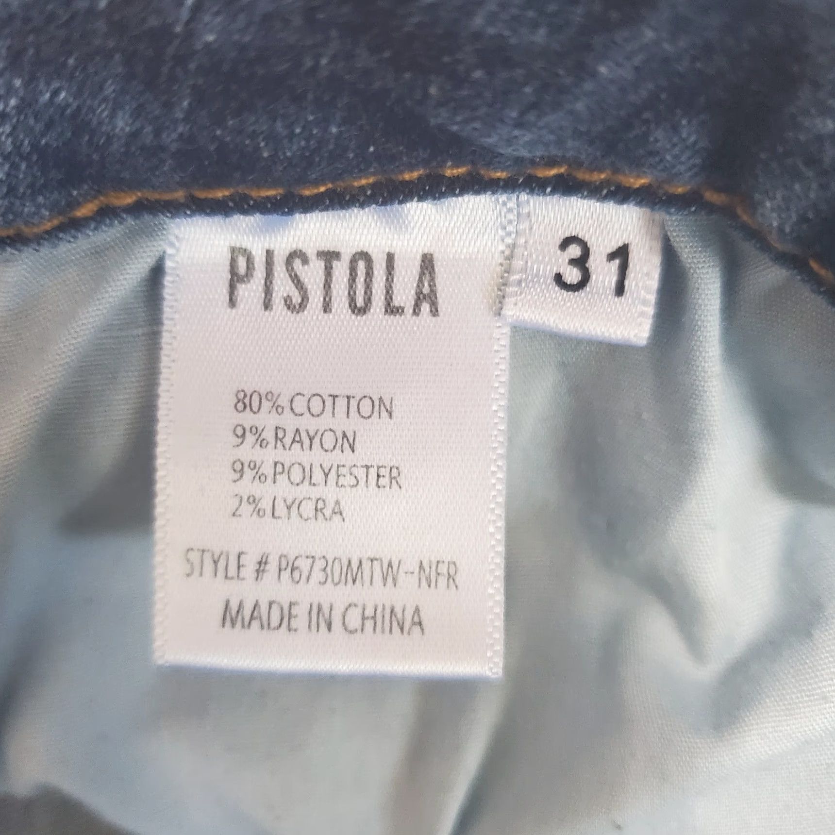 Pistola PISTOLA Jeans Women 31 Blue Mid Rise Skinny Distressed Raw Hem Denim Stretch Size 24" / US 00 / IT 34 - 4 Thumbnail